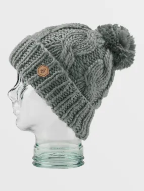 Hand Knit Bobble Beanie - STORM GREY