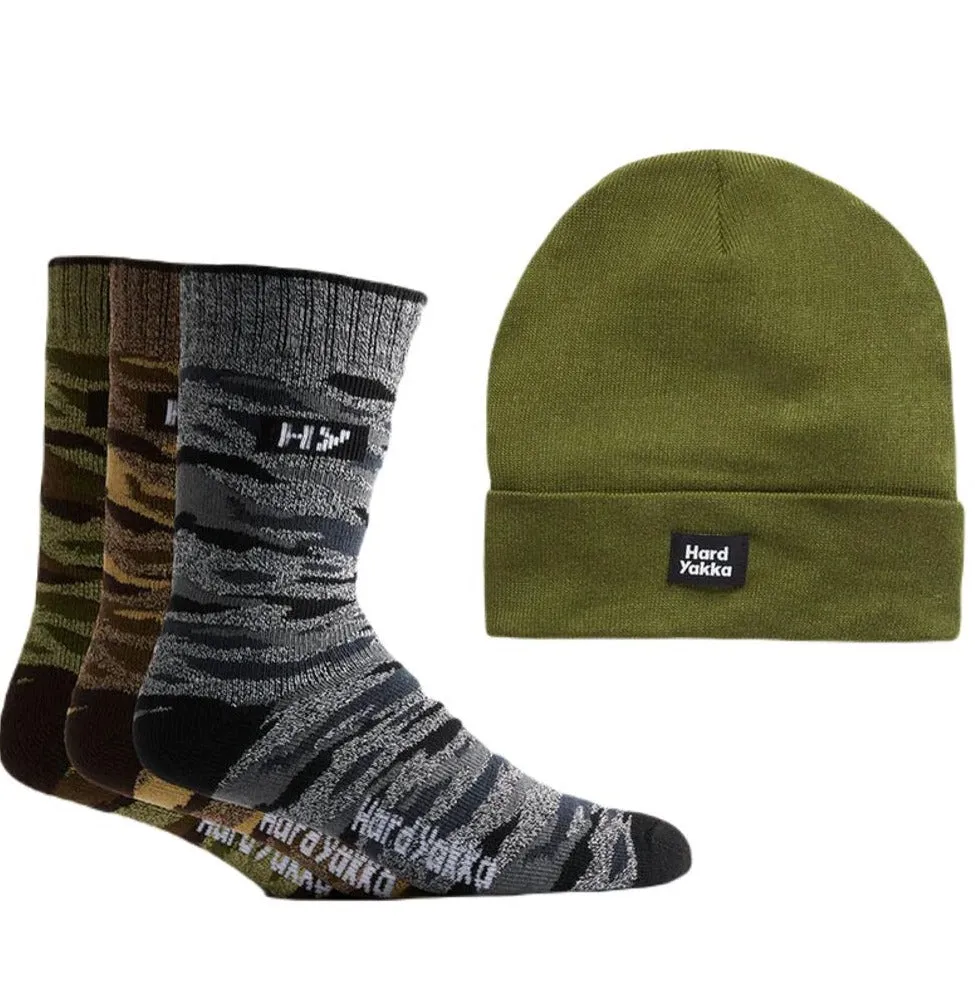 Hard Yakka Crew Sock and Beanie Bundle