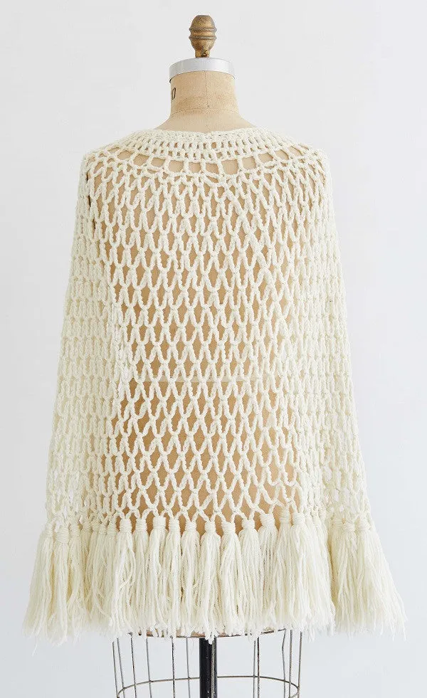 Hippie Boho Poncho & Cap Crochet Pattern