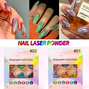 Holographic Glitter Chrome Powder Set 6pcs