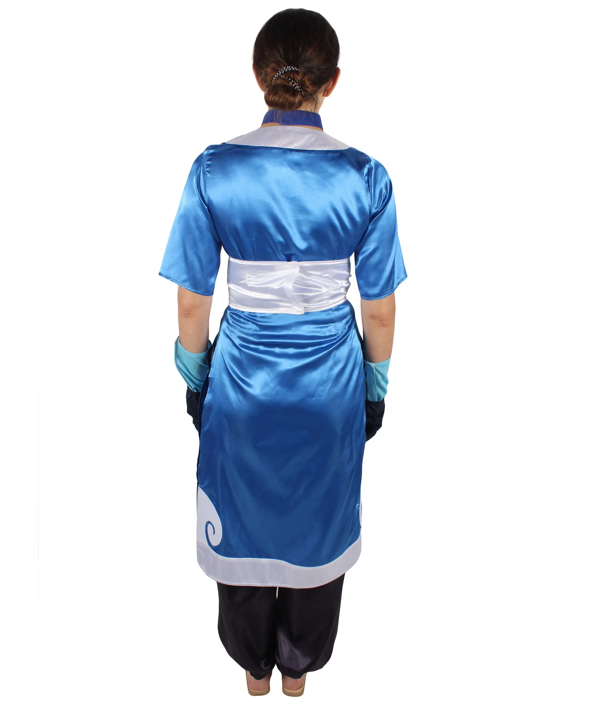 HPO Adult Women's American Animated TV Series Blue Suit Costume I Suitable for Halloween I Flame-retardant Synthetic Fabric