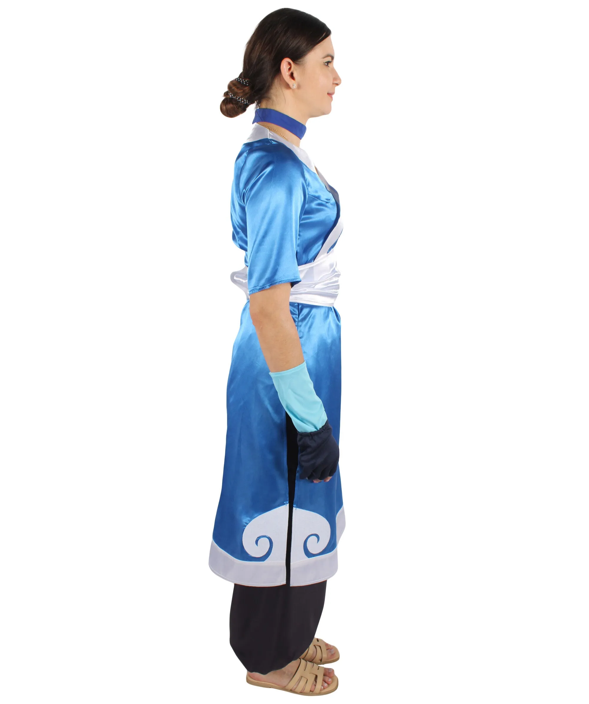 HPO Adult Women's American Animated TV Series Blue Suit Costume I Suitable for Halloween I Flame-retardant Synthetic Fabric