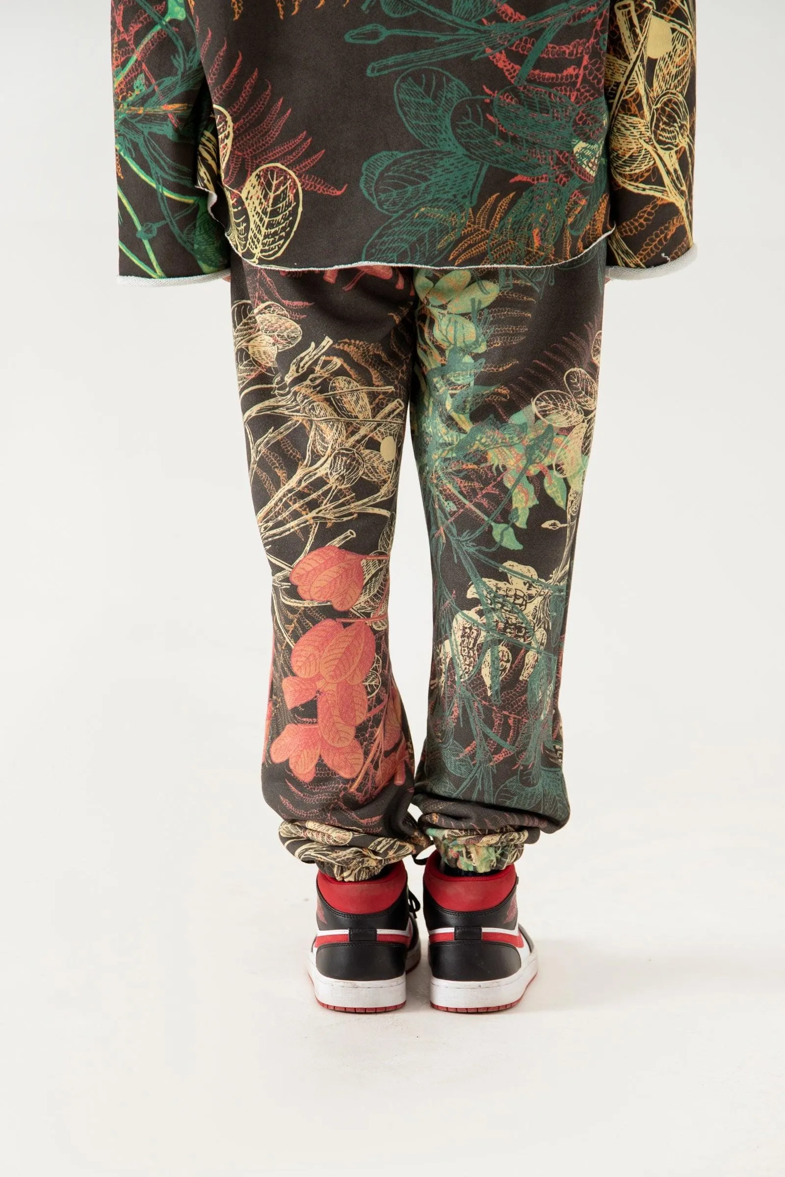 JUNGLE PRINTED FLEECE SWEATPANTS