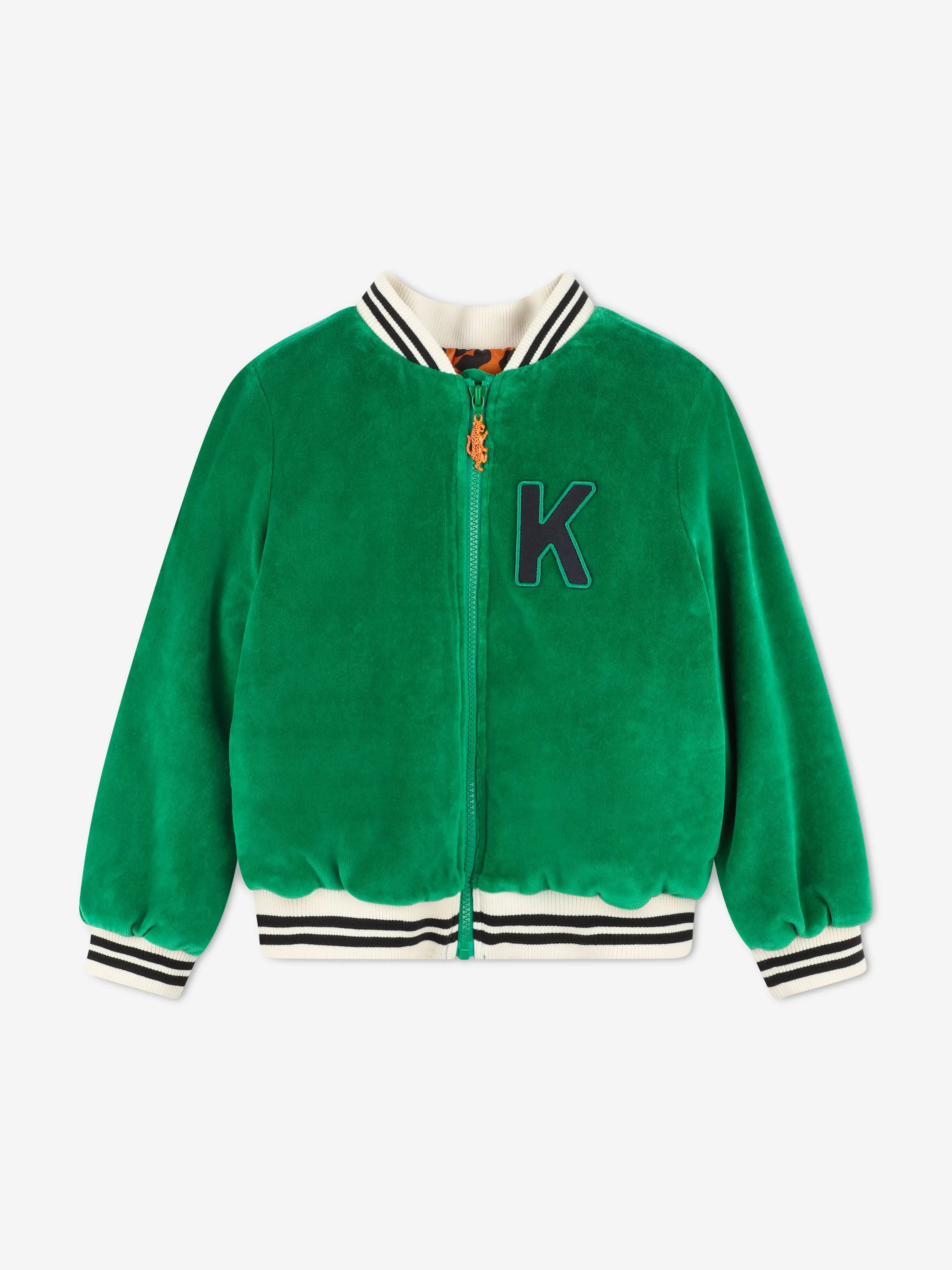 KENZO Boys Zip Up Jacket in Green