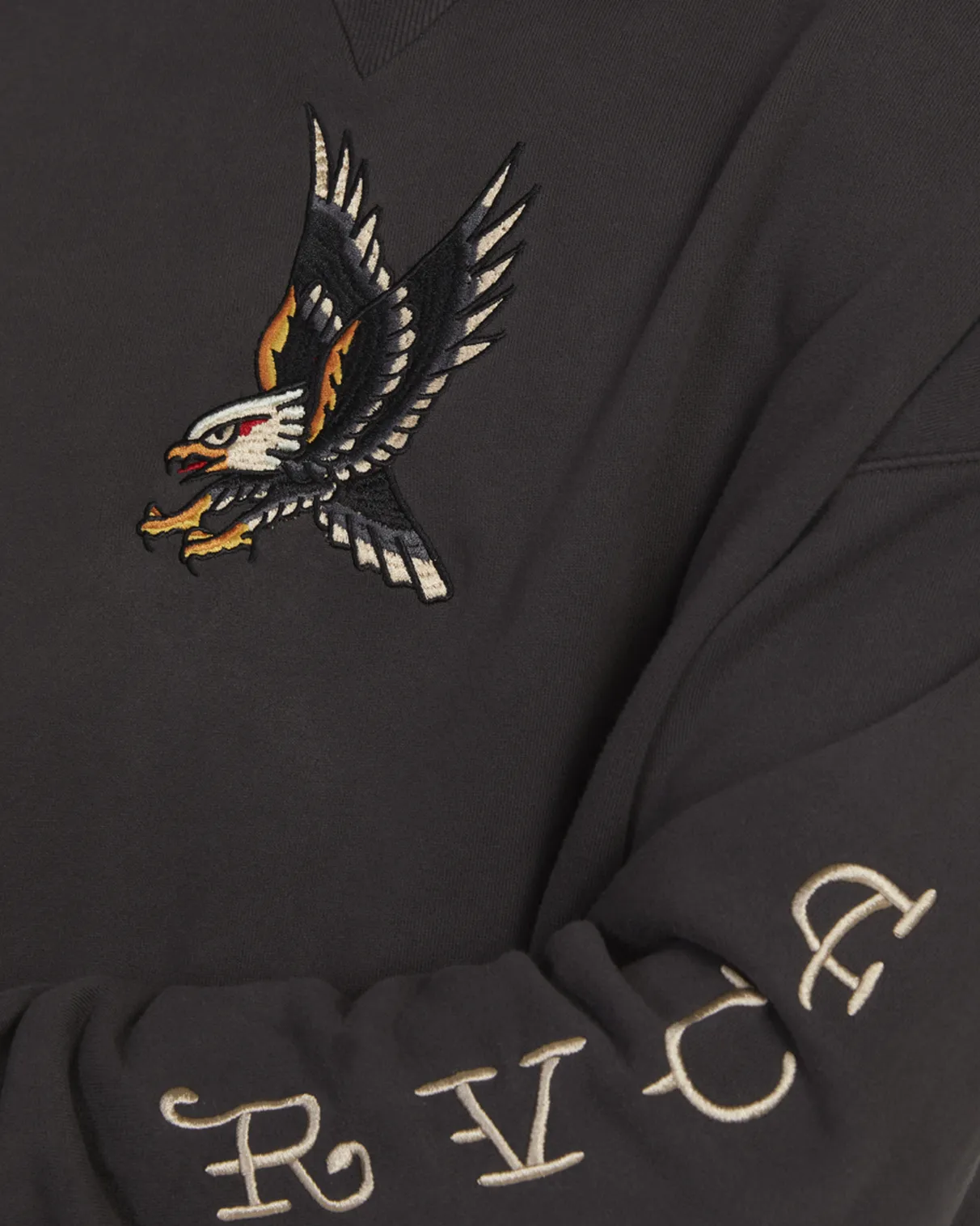 Krak Eagle Hoodie in Washed Black