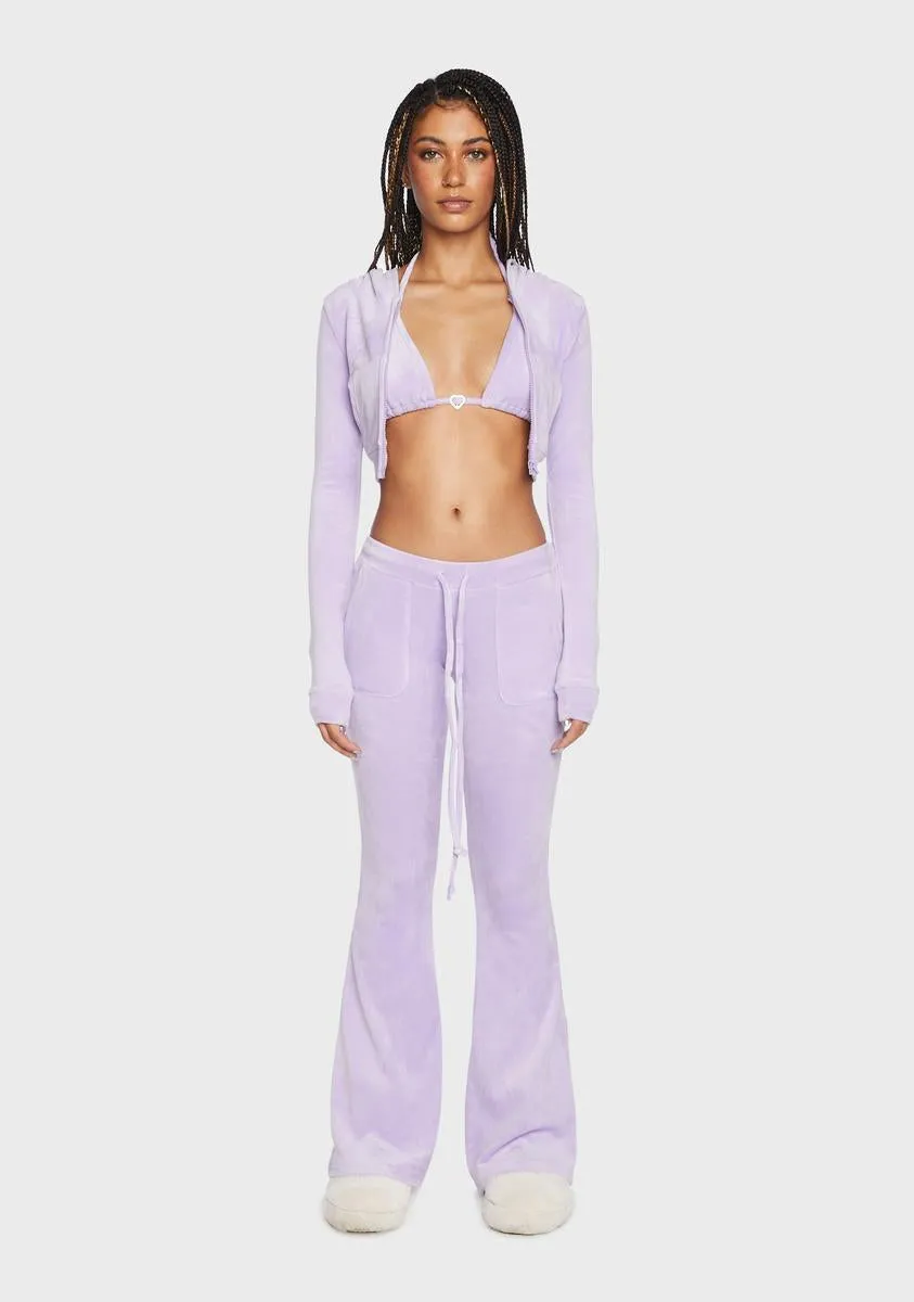 Lavender Get Stuff Done 3-Piece Velour Set