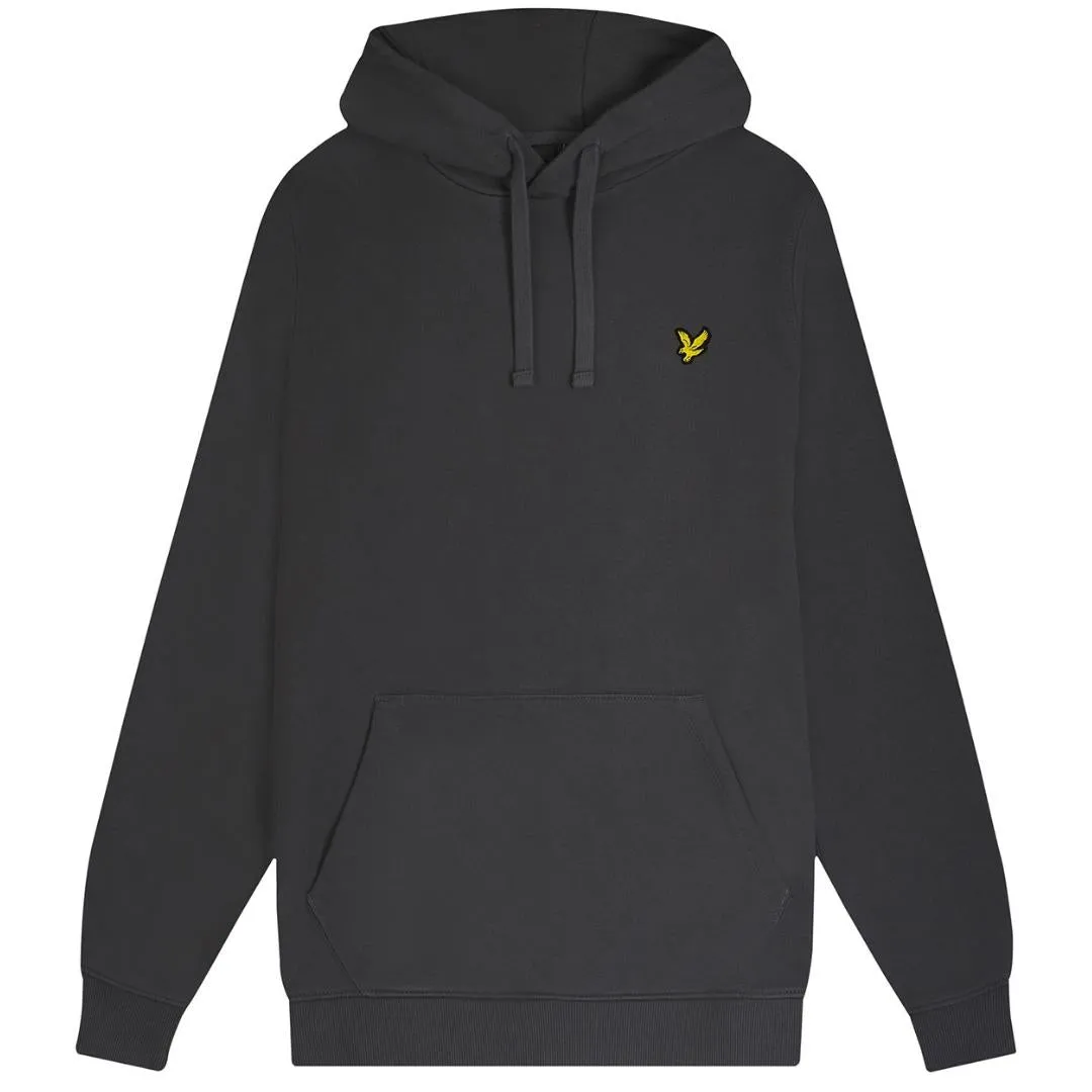 Lyle Scott Branded Gunmetal Pull Over Hoodie