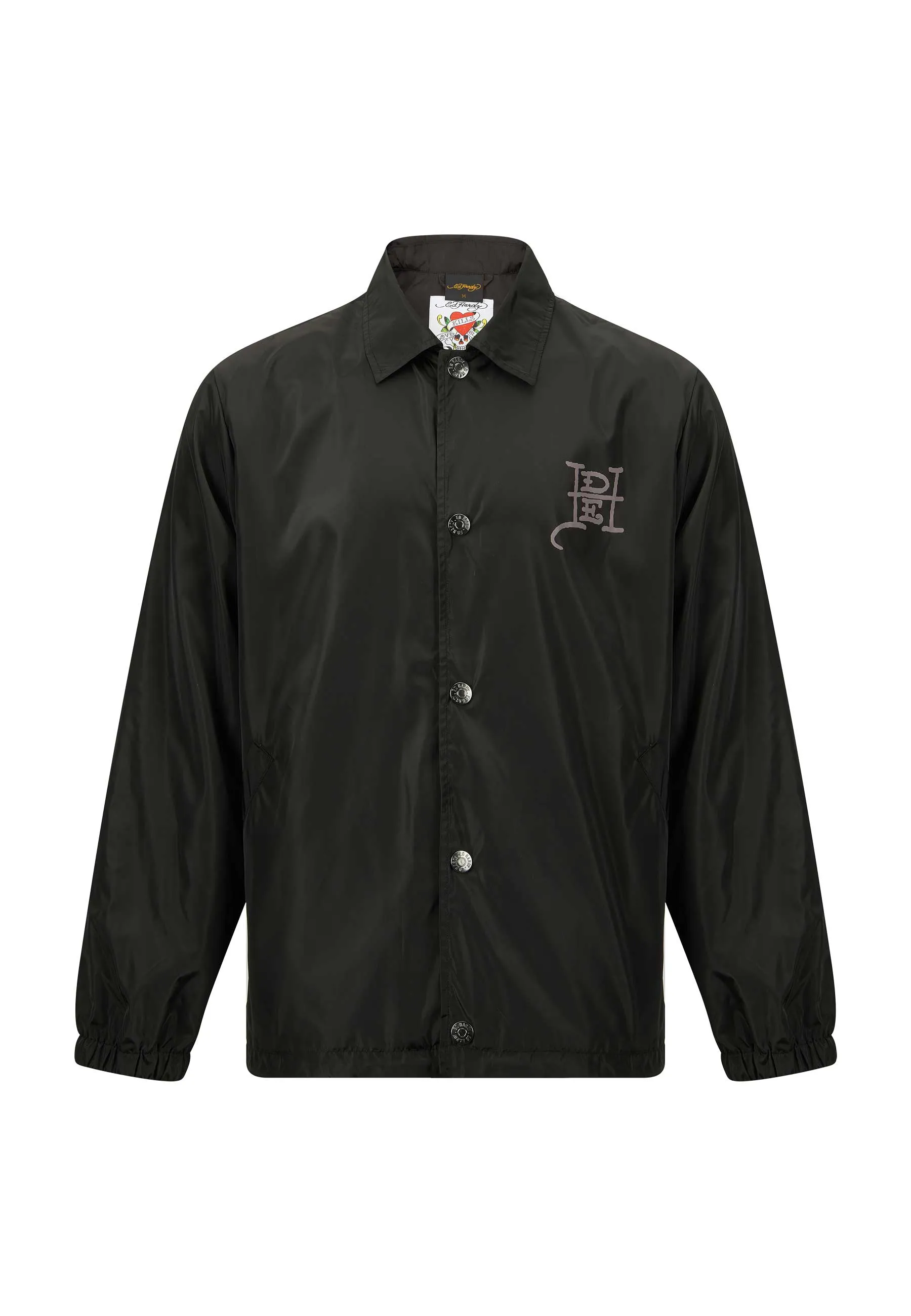 Mens Fireball Dragon Coach Jacket - Black