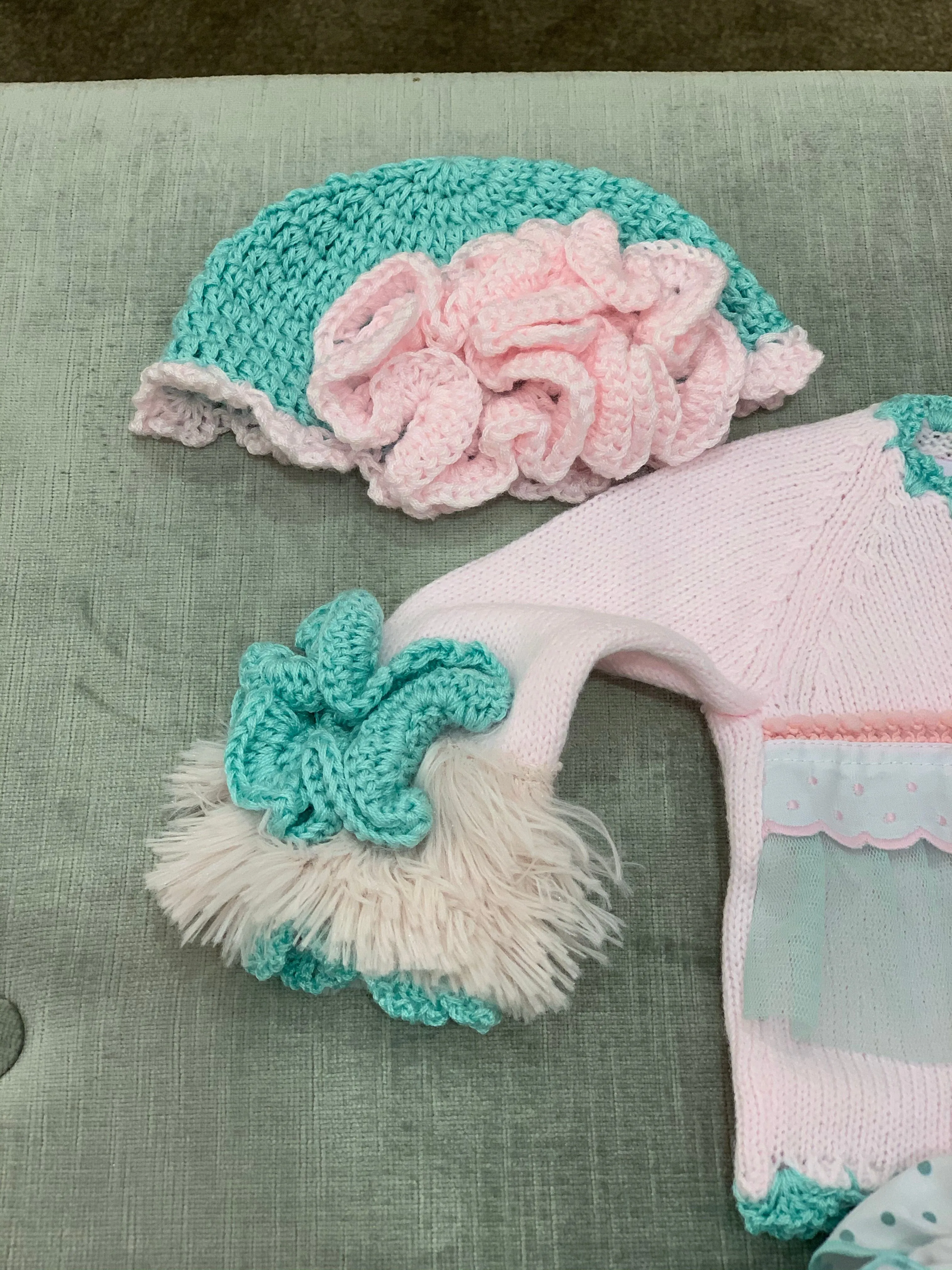 Mint and Pink Bloomer Set