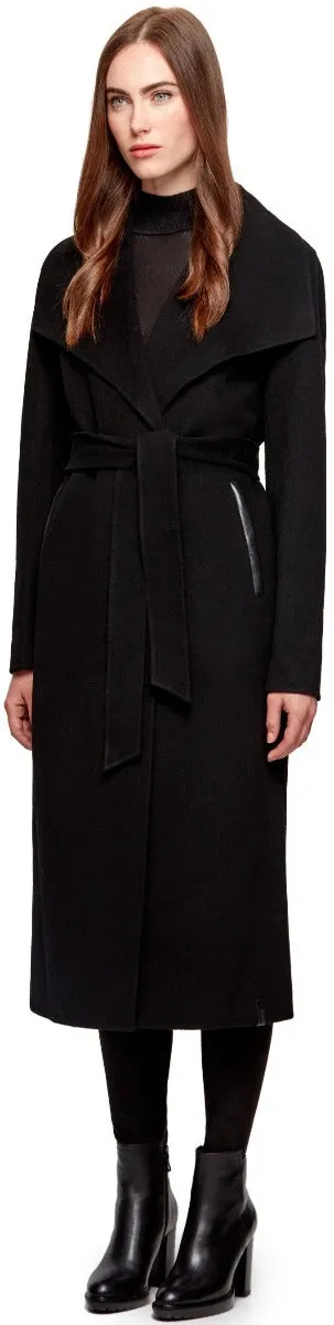 MURMU DOUBLE FACE LONG WOOL COAT WITH BELT