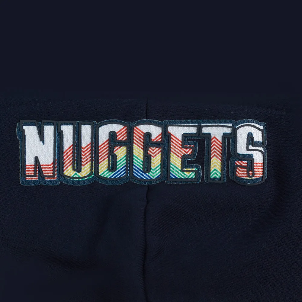 NBA DENVER NUGGETS CITY EDITION 24-25 WOMEN'S RIB FLC CROPPED PO HOODI (MIDNIGHT NAVY)