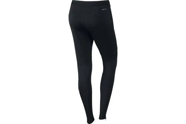 Nike Women’s Shield Leggings, X-Small, Black-Reflective Silver