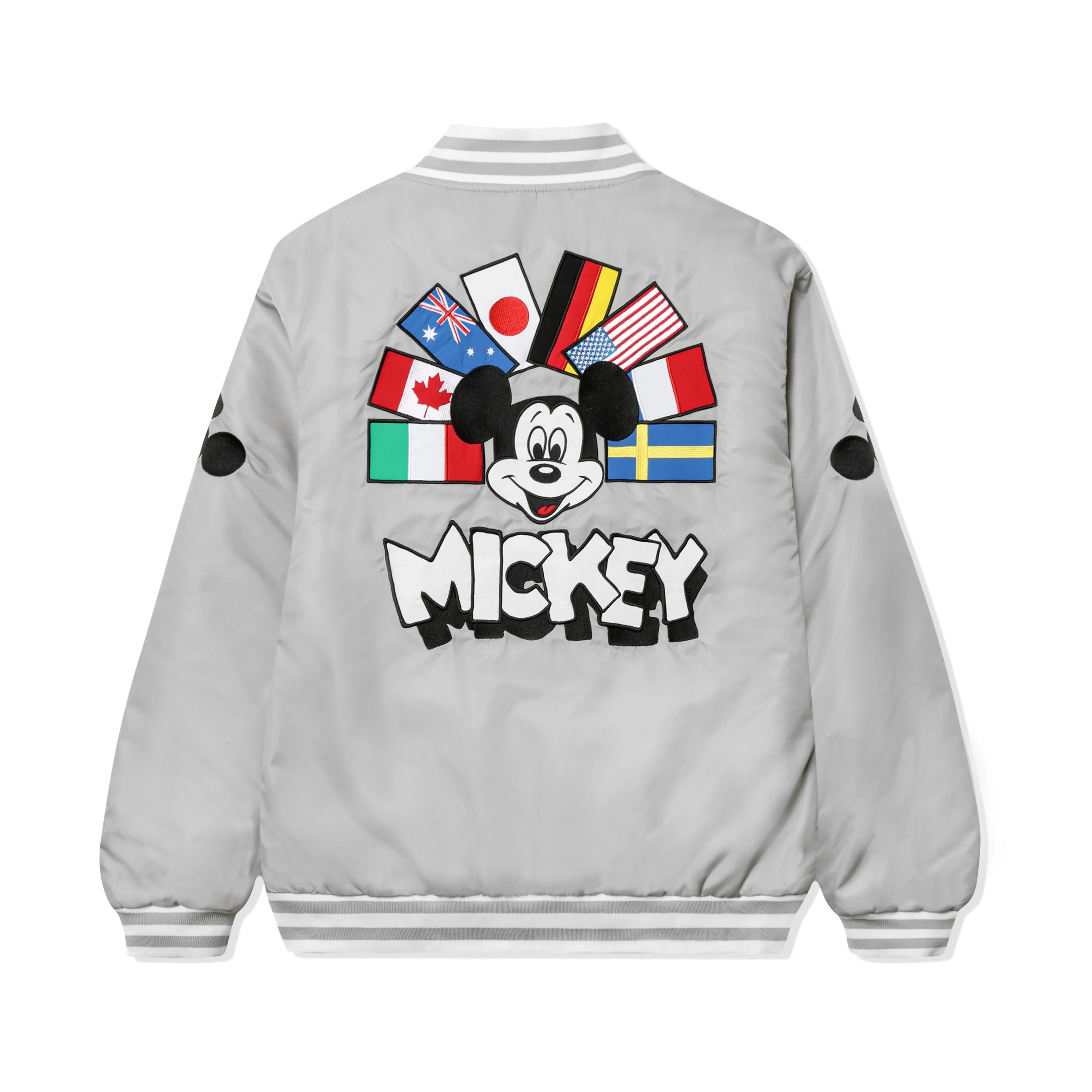 Nylon Bomber Jacket, Grey