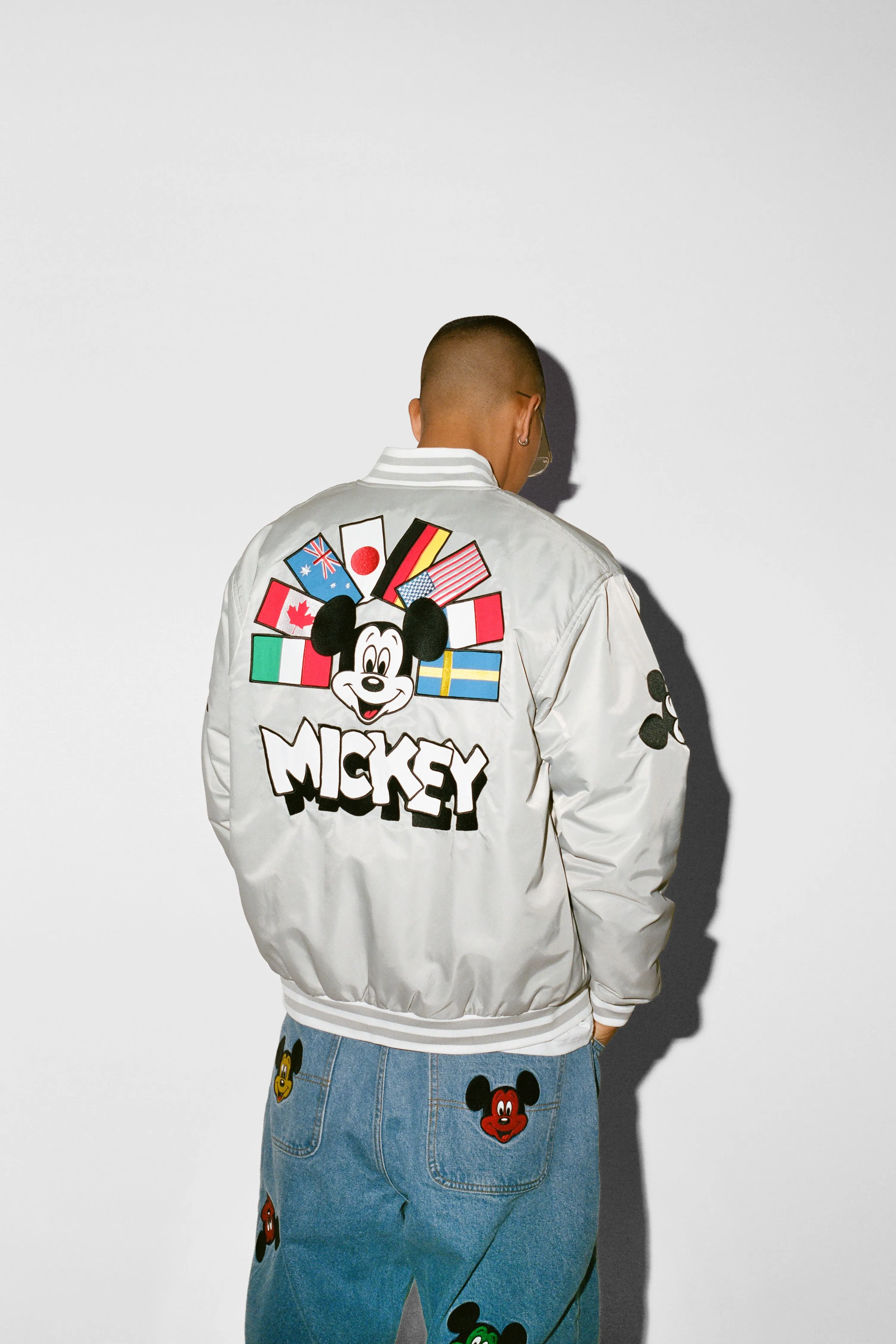 Nylon Bomber Jacket, Grey