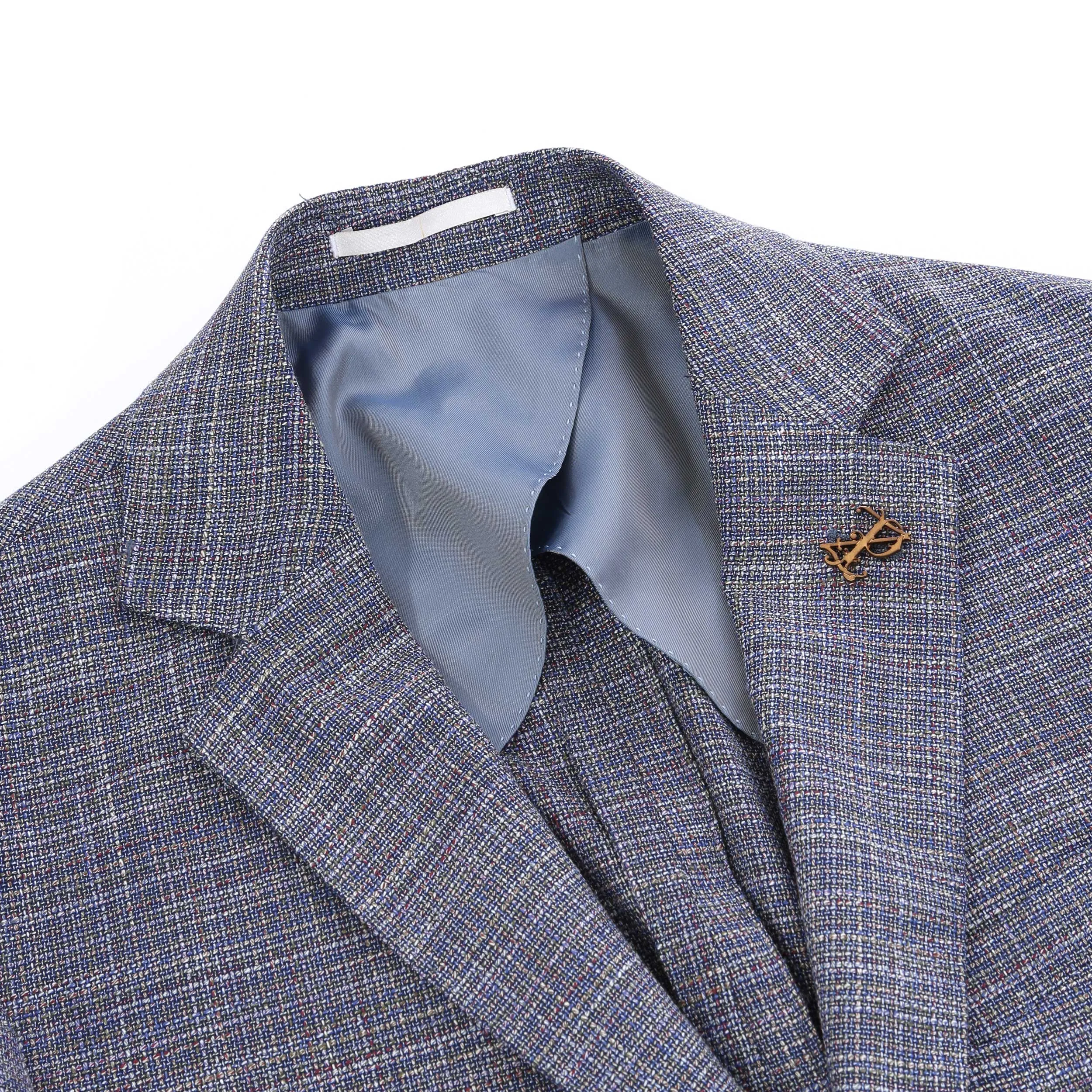 Pal Zileri Open Weave Blue Check Jacket in Blue Check