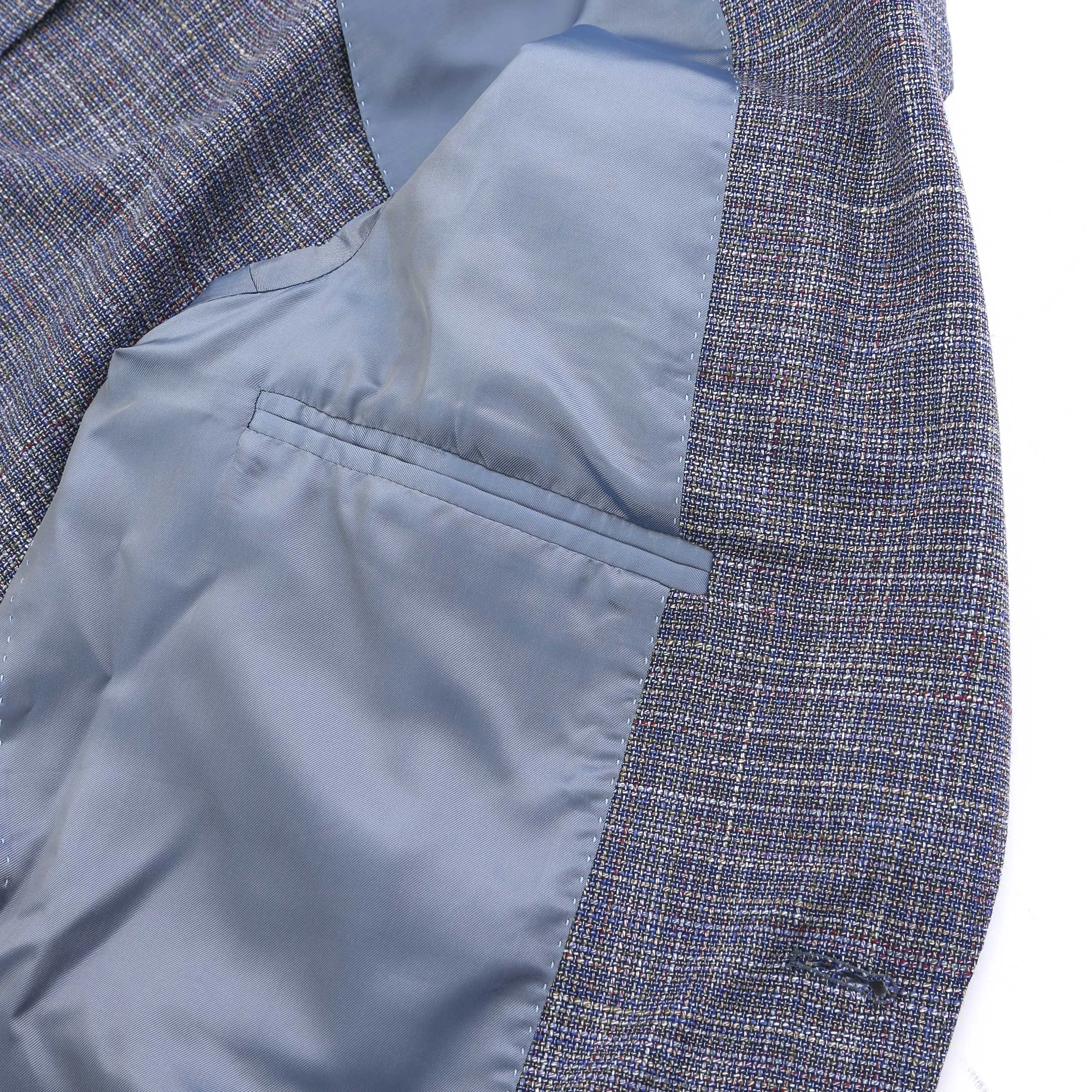 Pal Zileri Open Weave Blue Check Jacket in Blue Check