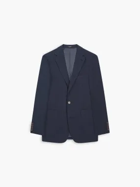 Piccadilly Linen Slim Navy Suit Jacket