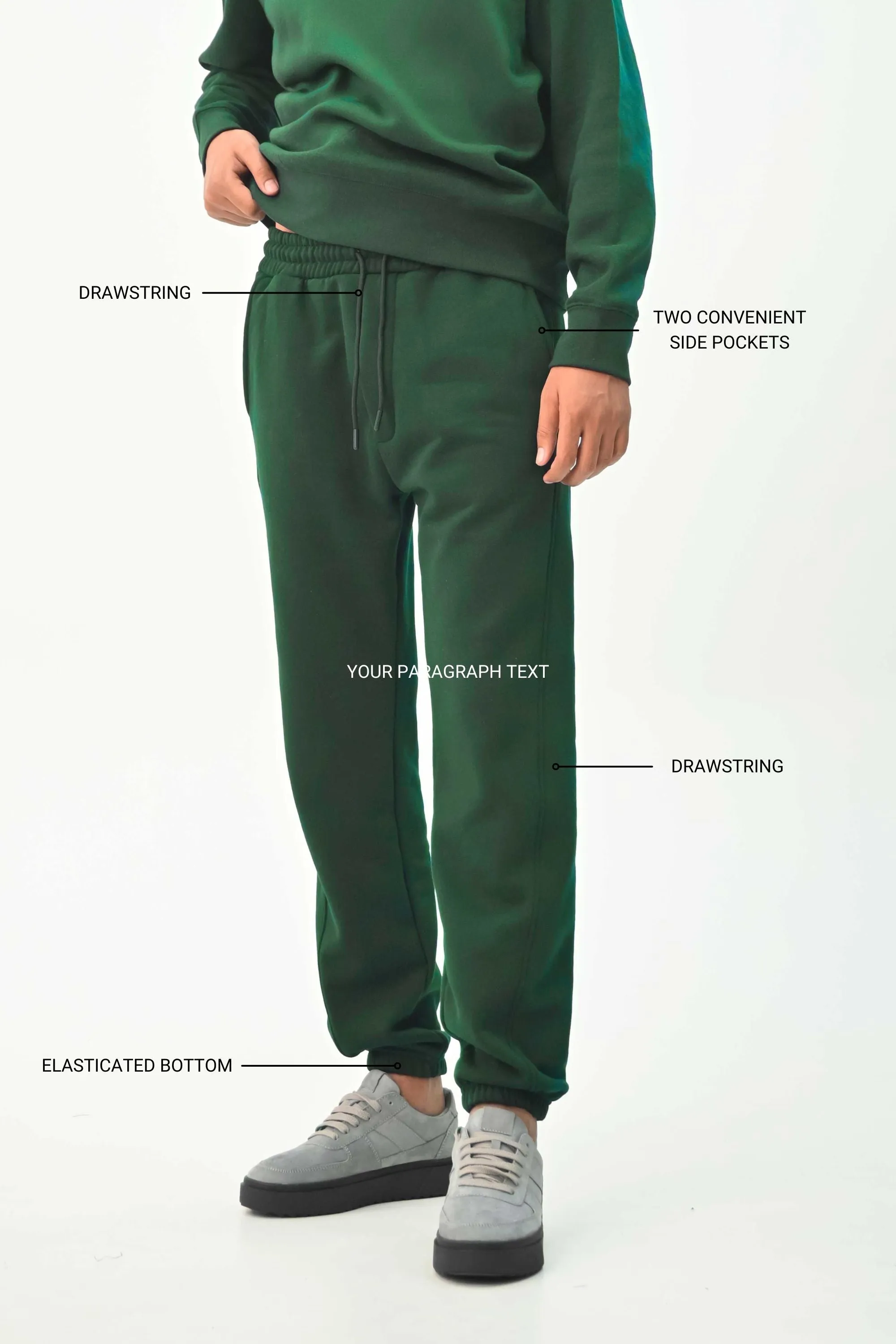 Polo Republica Men's Side Panel Fleece Sweatpants