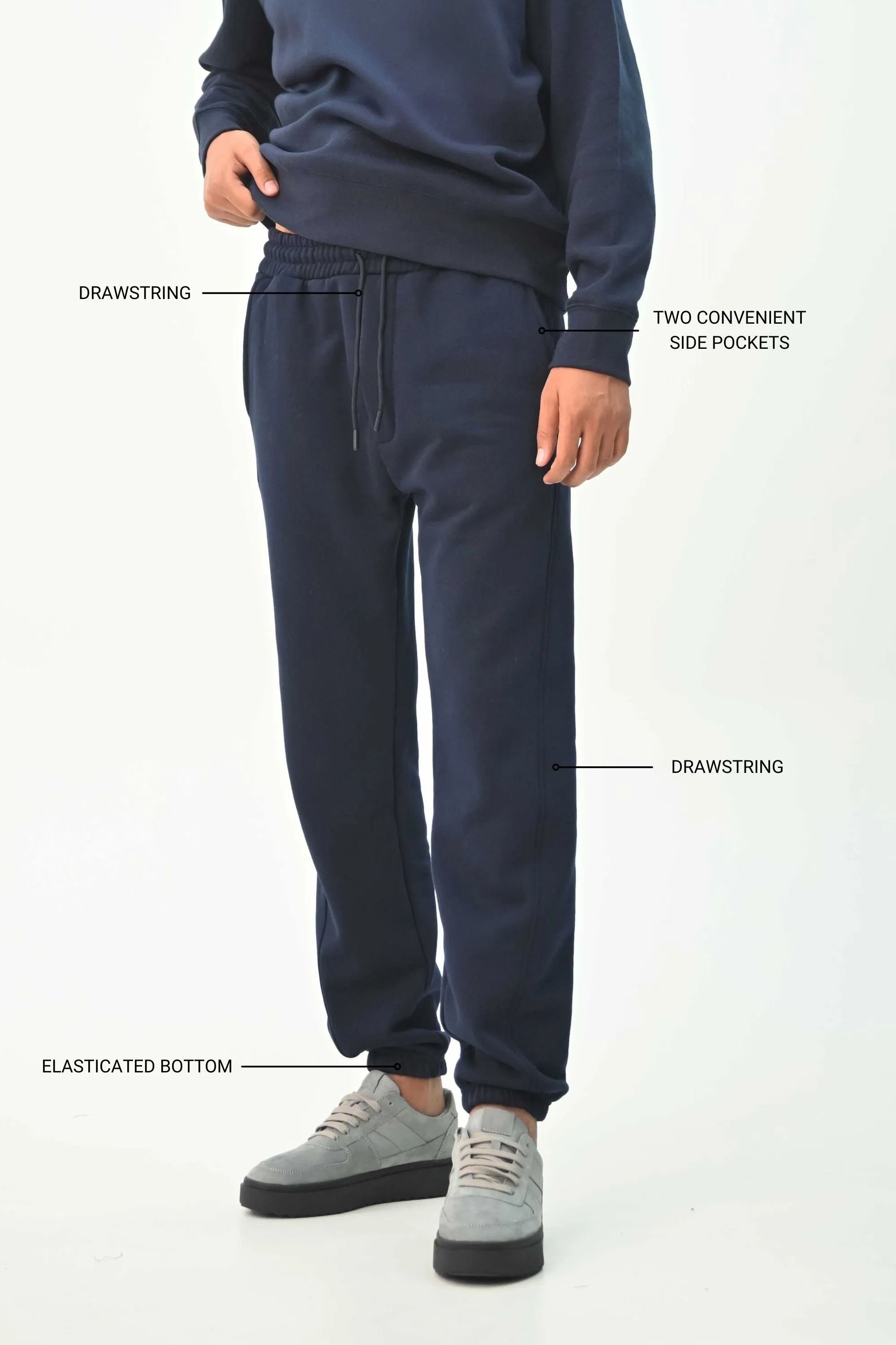 Polo Republica Men's Side Panel Fleece Sweatpants