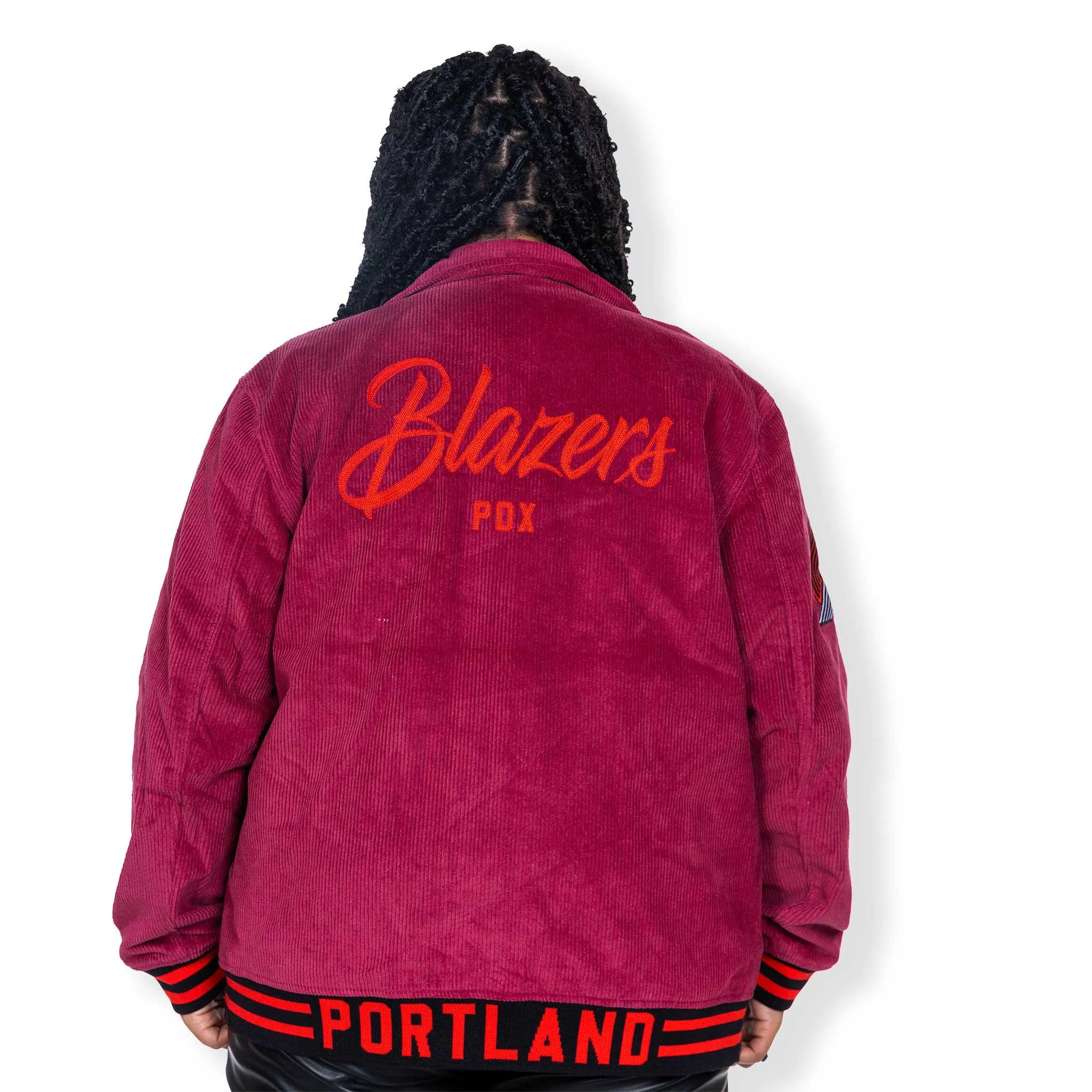 Portland Trail Blazers Wild Collective Corduroy Bomber Jacket