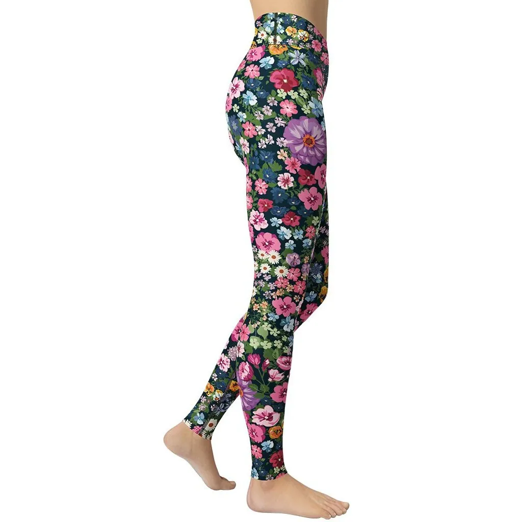 Pretty Floral Yoga Leggings