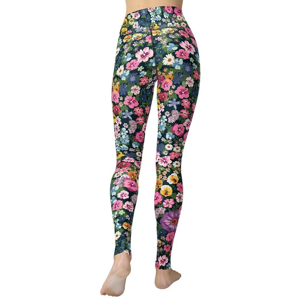 Pretty Floral Yoga Leggings