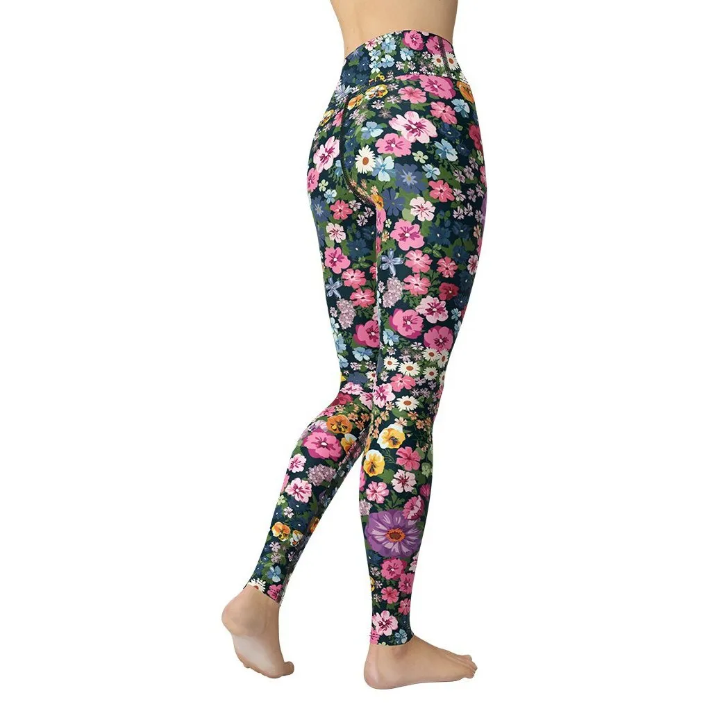 Pretty Floral Yoga Leggings