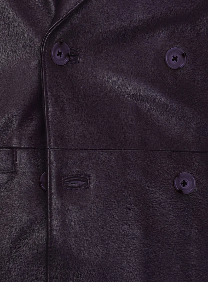 Purple Hampton Leather Blazer