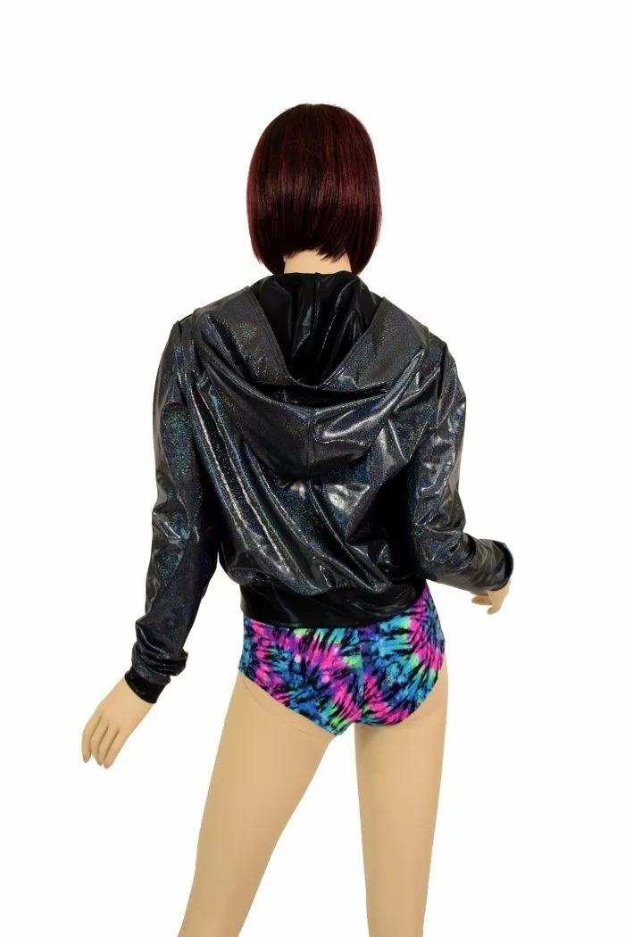 "Kimberly" Jacket in Black Holo