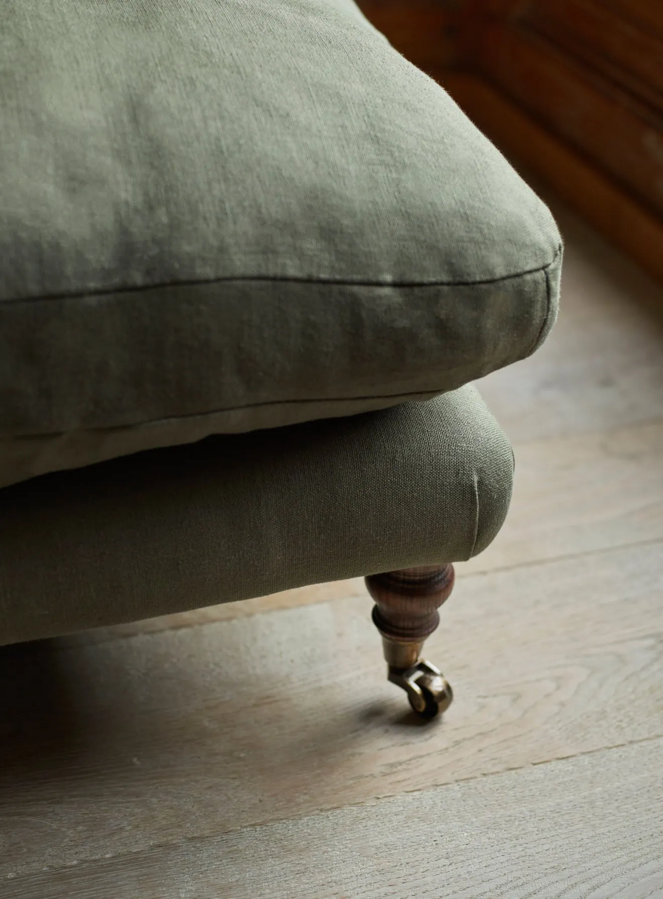 Remy Footstool, Heritage Mole Stripe