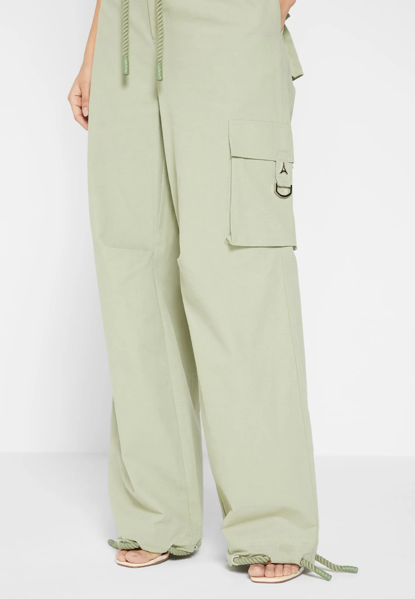 Ripstop Parachute Cargo Pants - Sage