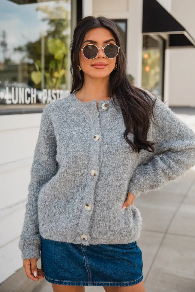 Seasonal Shift Grey Boucle Cardigan Jacket SALE