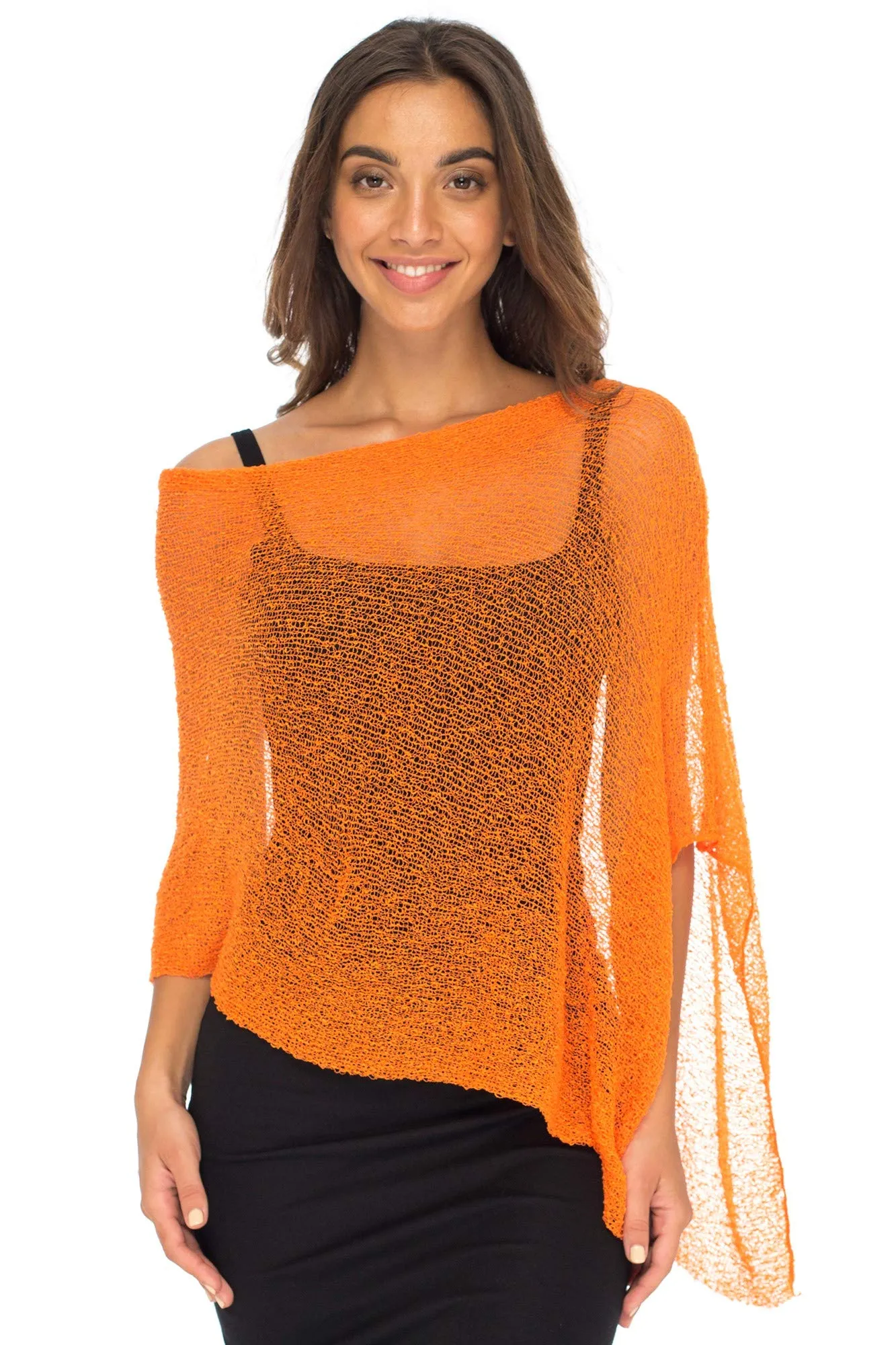 Sheer Poncho Bolero Pullover Shrug