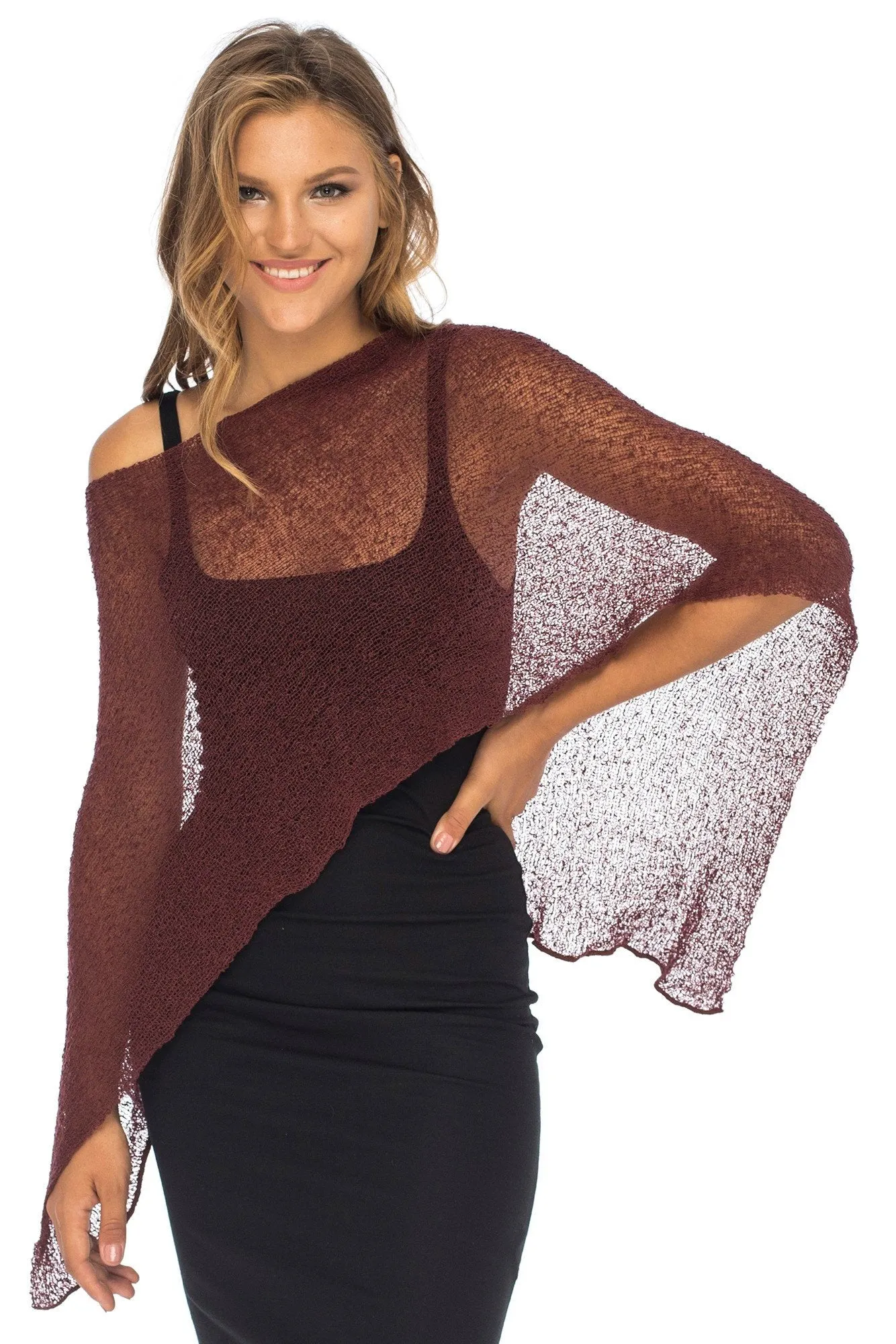 Sheer Poncho Bolero Pullover Shrug