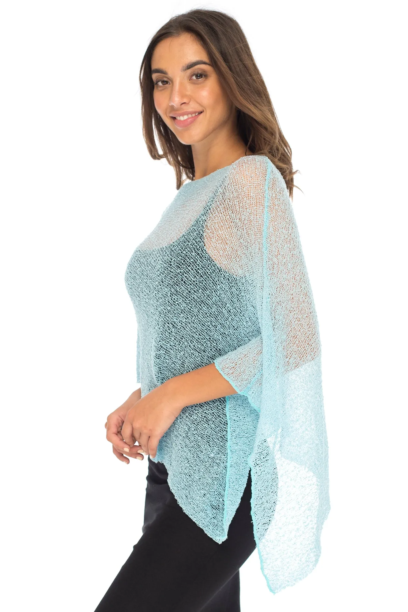 Sheer Poncho Bolero Pullover Shrug