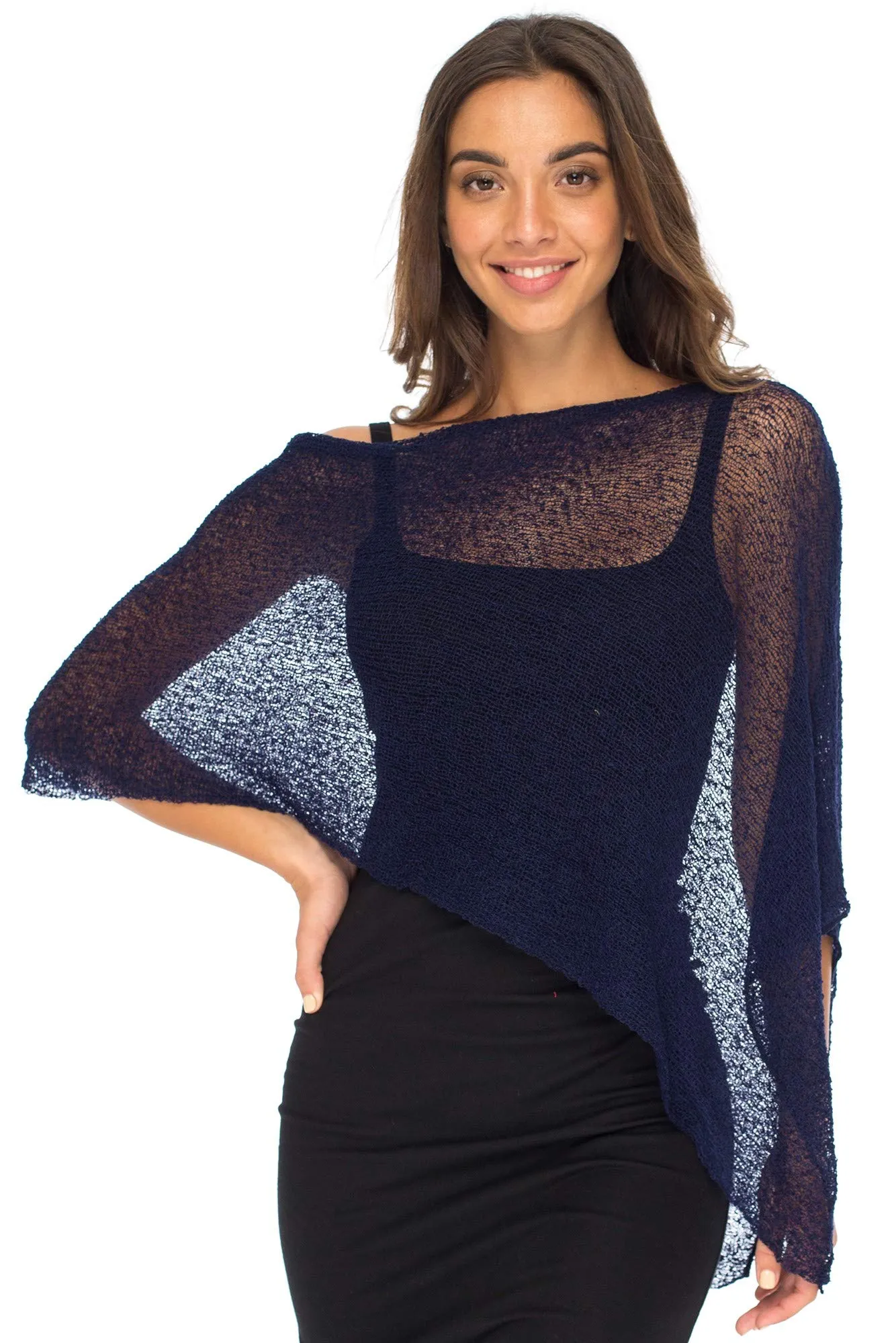 Sheer Poncho Bolero Pullover Shrug