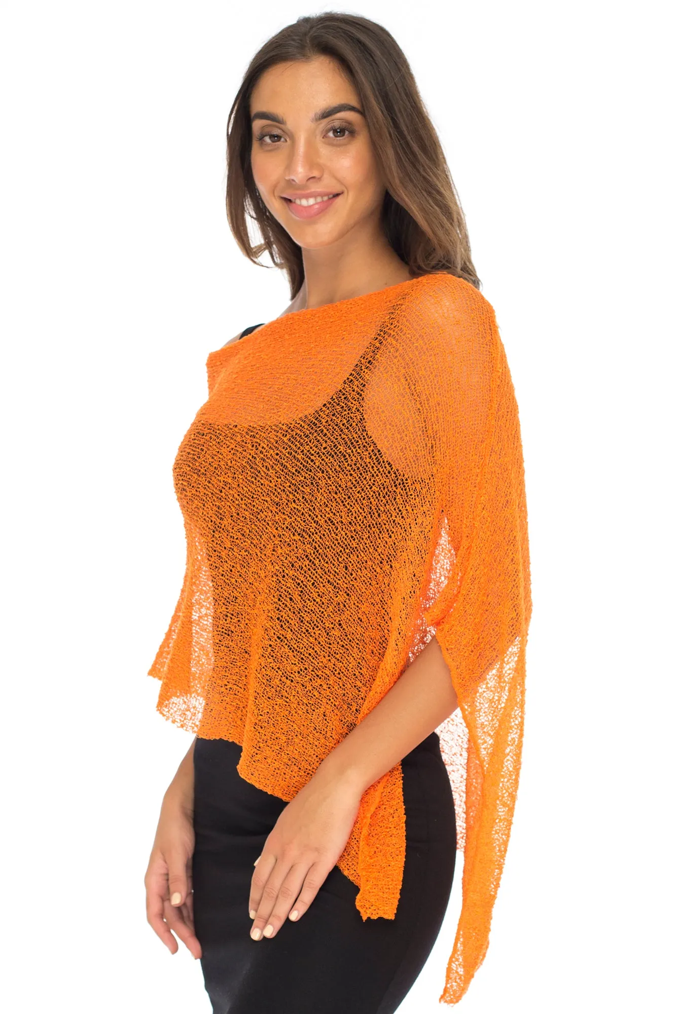 Sheer Poncho Bolero Pullover Shrug