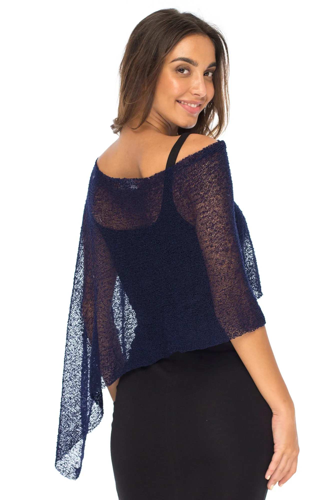 Sheer Poncho Bolero Pullover Shrug