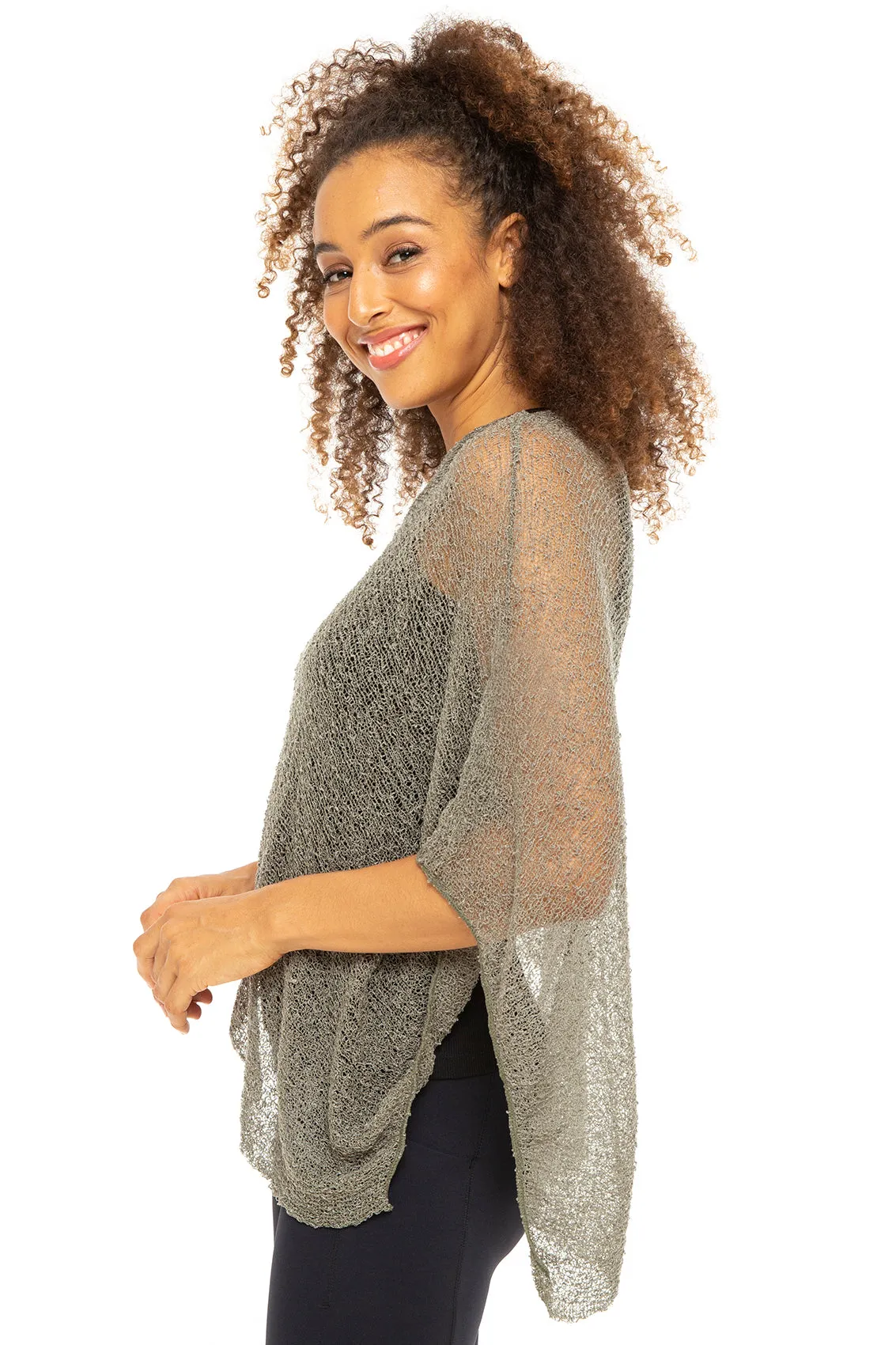 Sheer Poncho Bolero Pullover Shrug