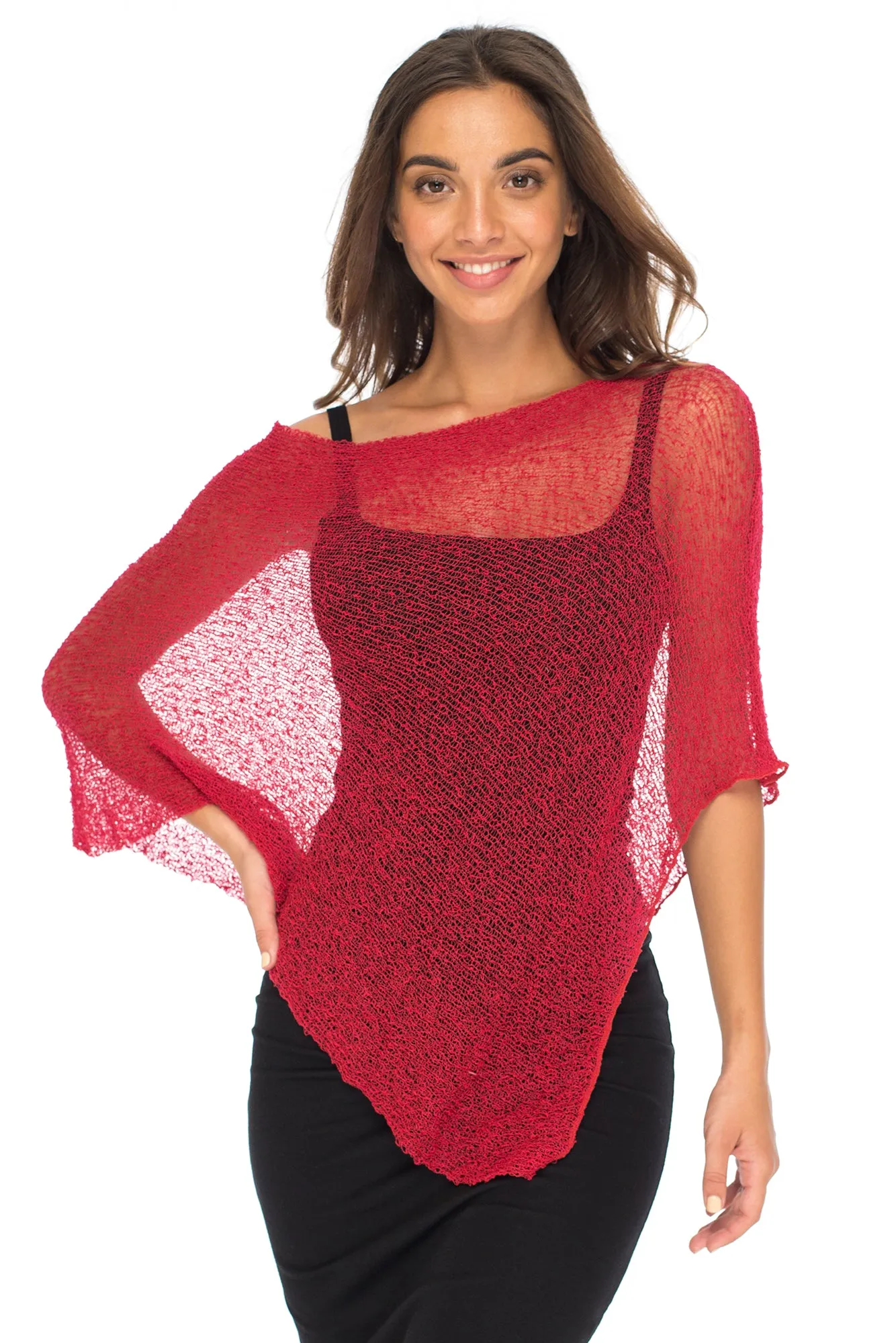 Sheer Poncho Bolero Pullover Shrug