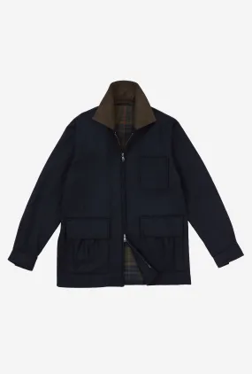 Shooting Jacket Technical Wool Navy