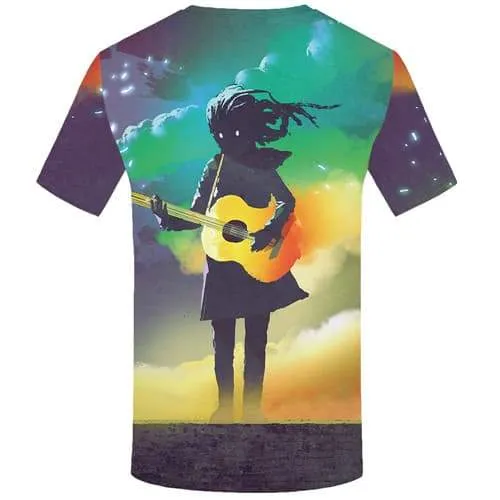 Skull T-shirt Men Music T shirts Funny Graffiti T-shirts Graphic Art T-shirts 3d Colorful Tshirt Anime Short Sleeve Fashion Mens