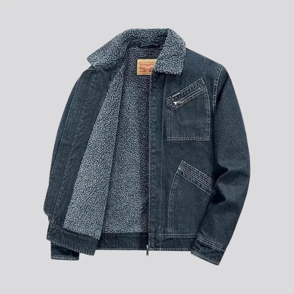 Stonewashed men's denim jacket