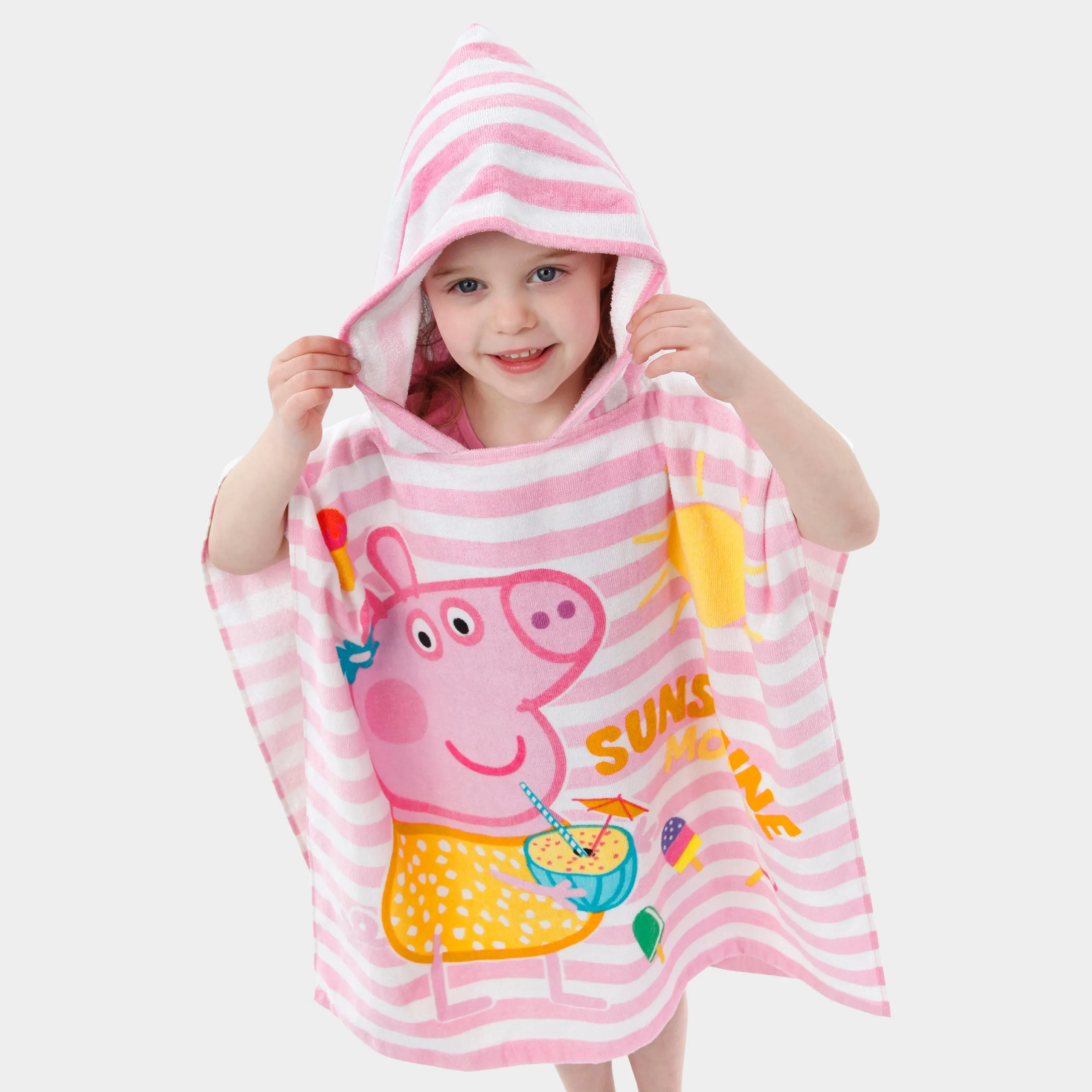 Striped Peppa Pig Towel Poncho