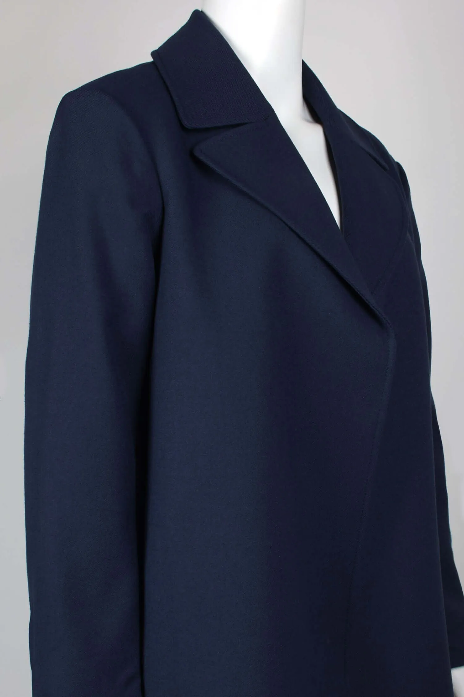 Tahari ASL Notched Collar Long Sleeve Solid Twill Jacket