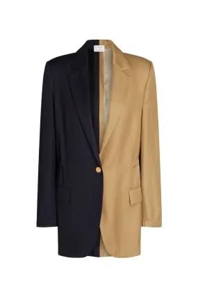 The Split Two-Tone Twill Blazer