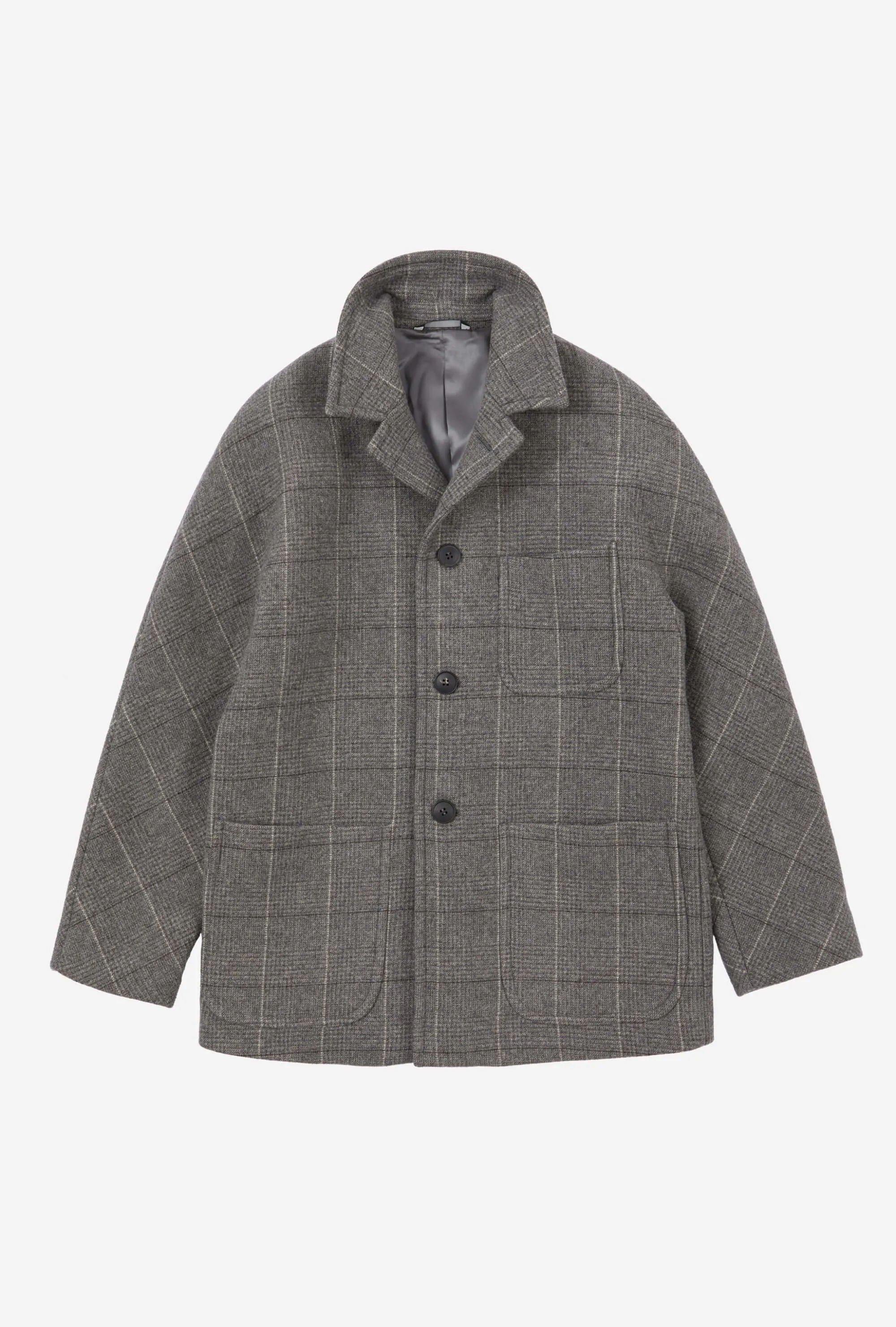 Three Bucket Pocket Jacket Grey Check