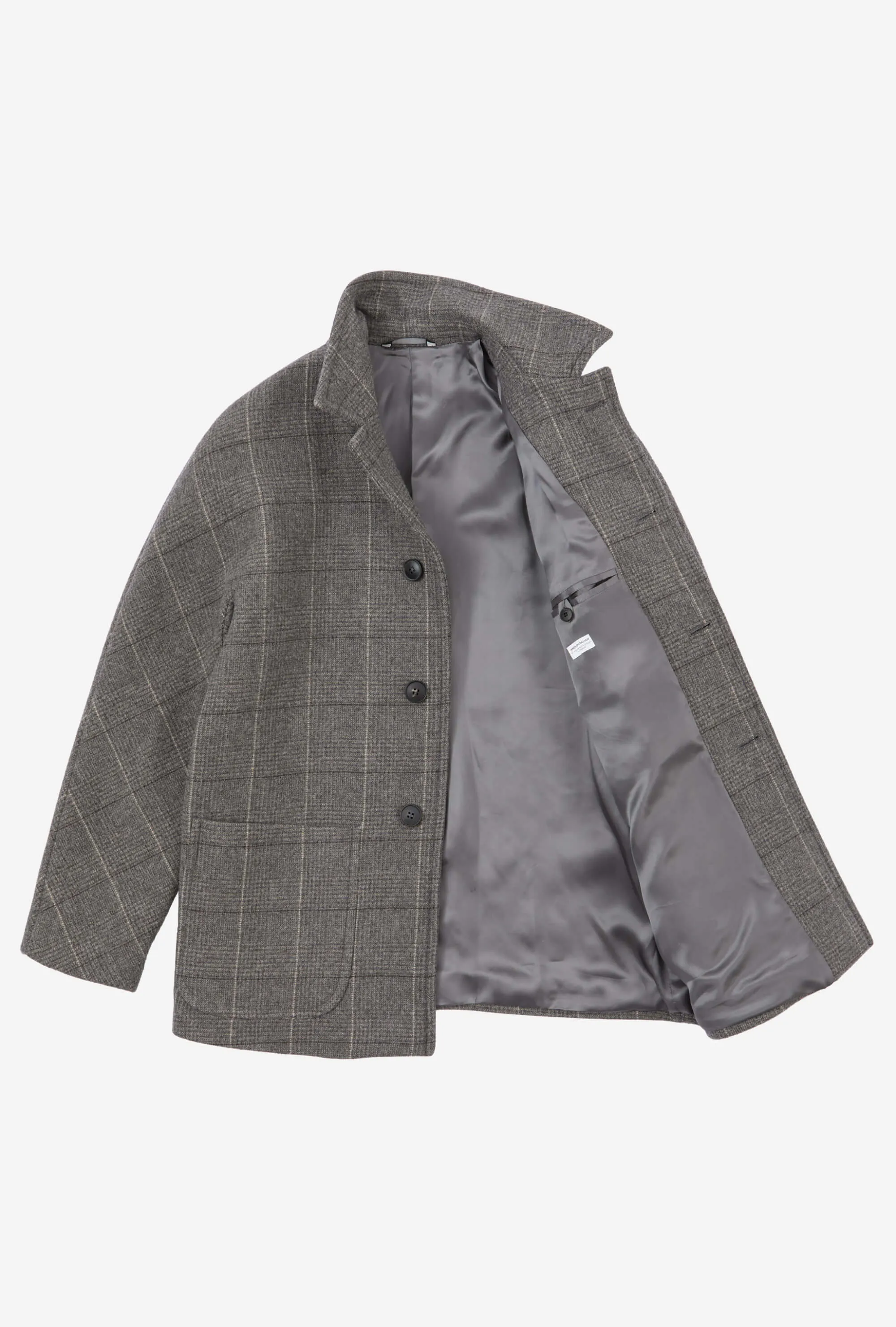 Three Bucket Pocket Jacket Grey Check