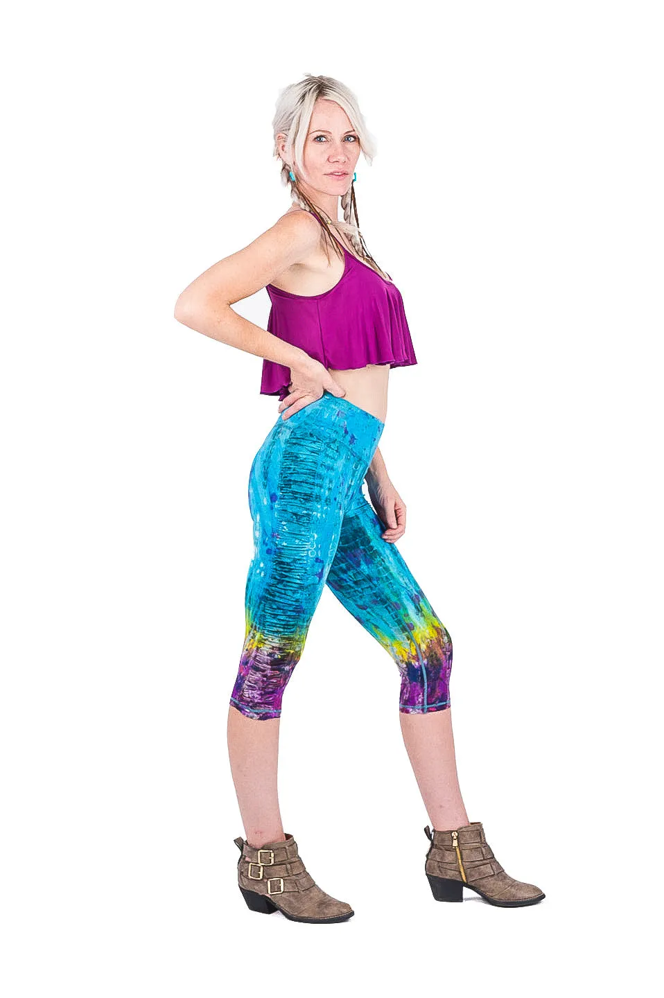 Tie Dye Ruched Legging Short