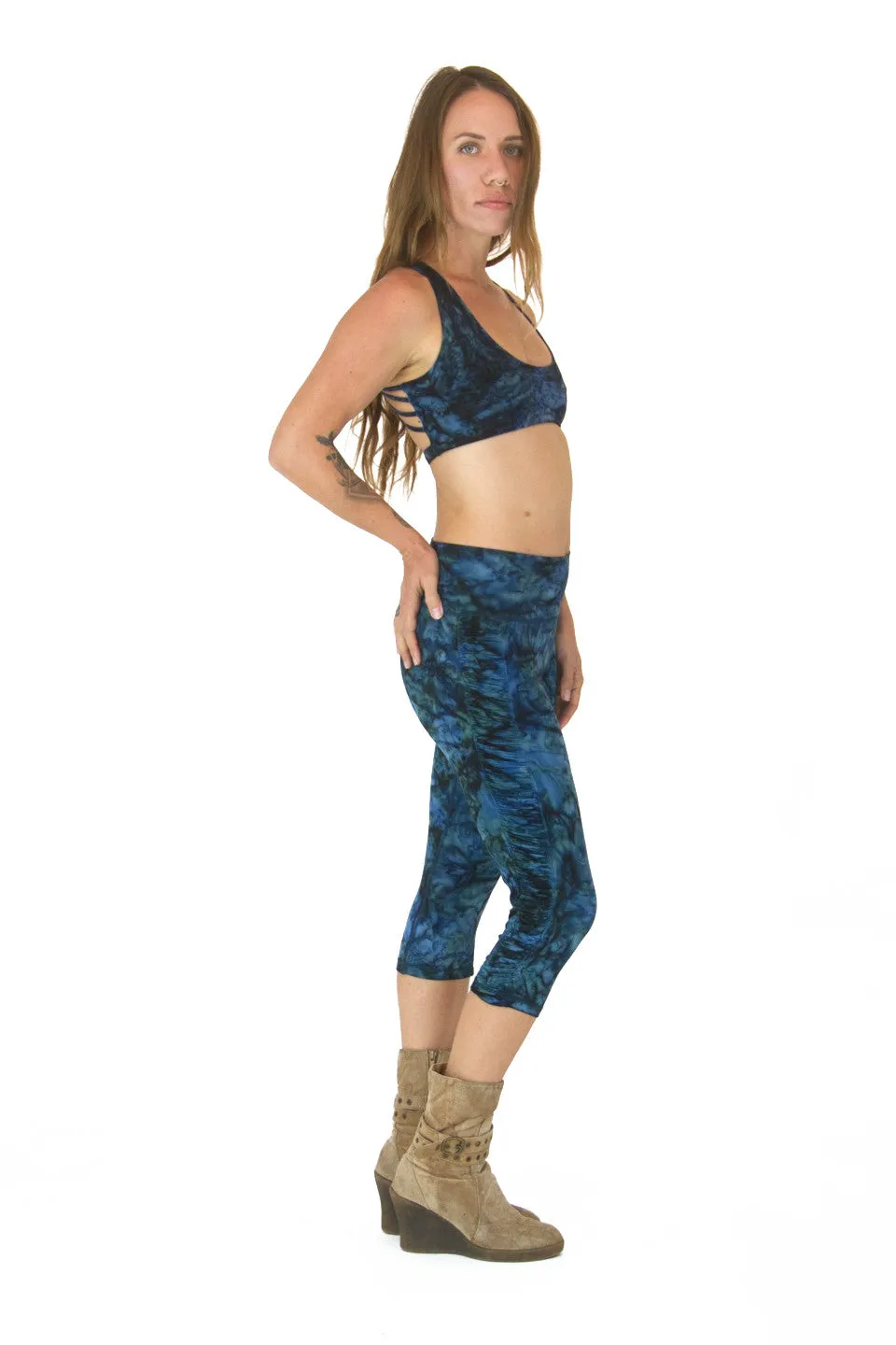 Tie Dye Ruched Legging Short